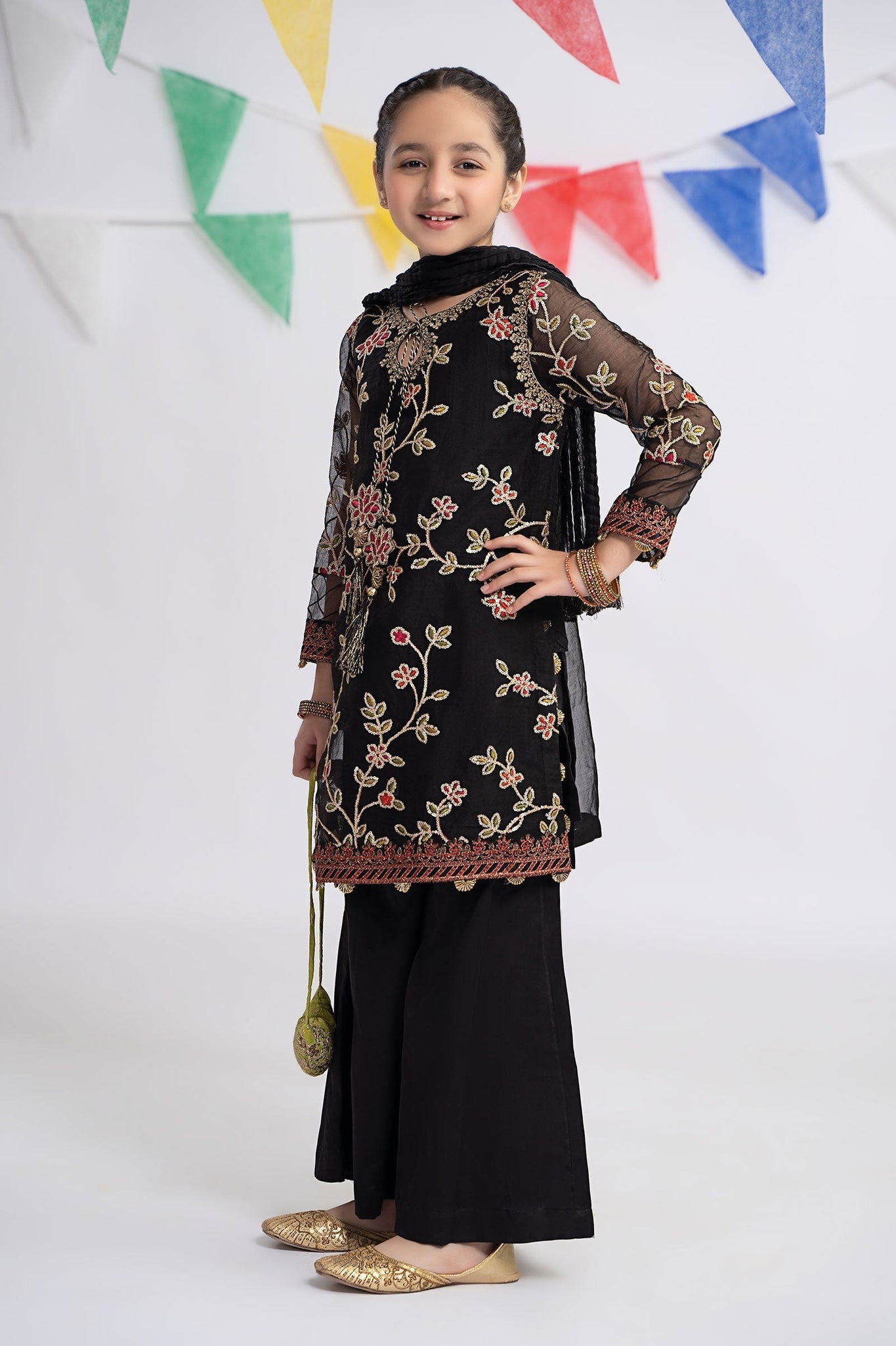 Maria B | 3 Piece Embroidered Organza Suit | MKS-EF24-30 - Libasekhas