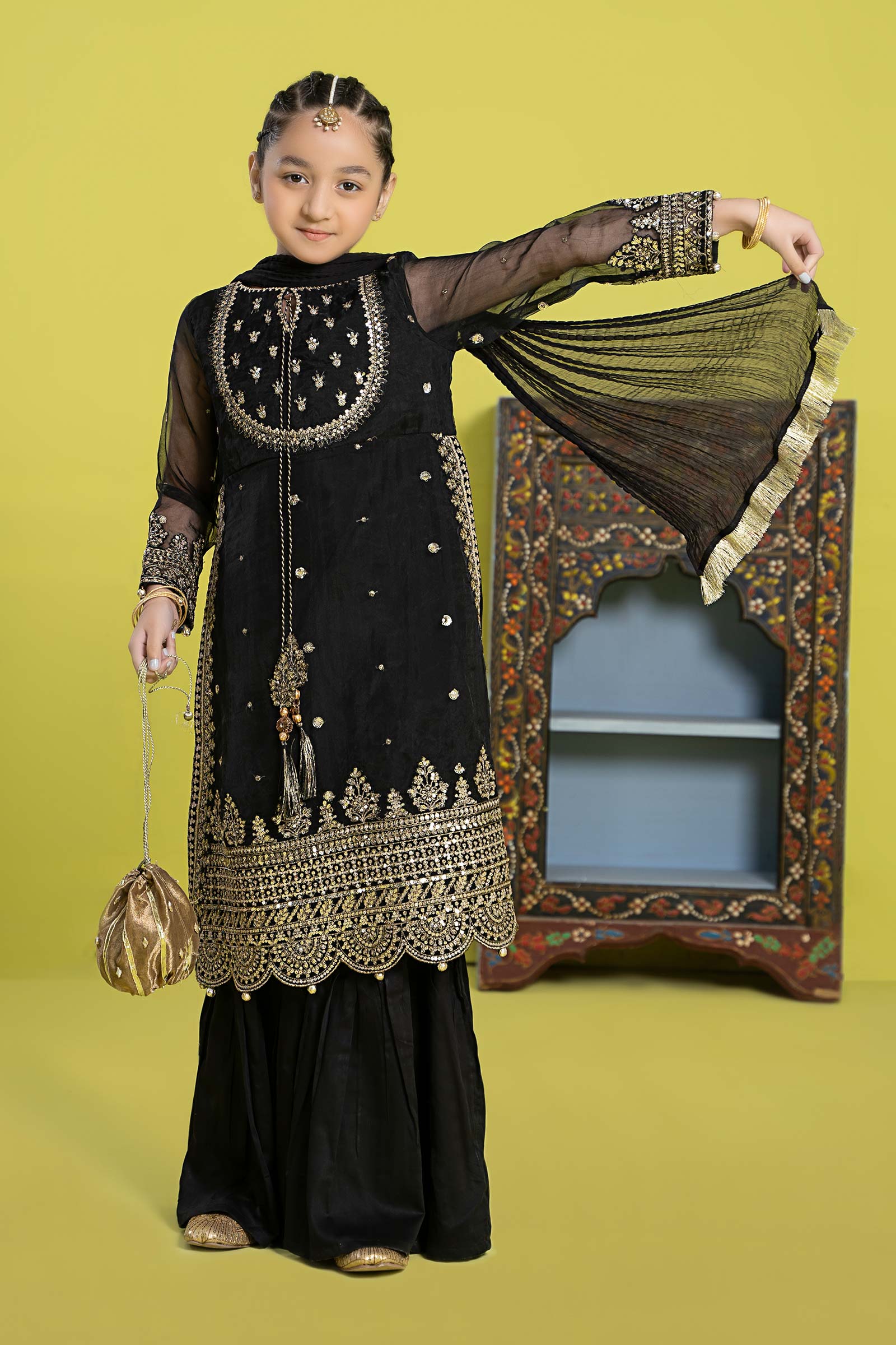 Maria B | 3 Piece Embroidered Organza Suit | MKS-EF24-37 - House Of Zarish