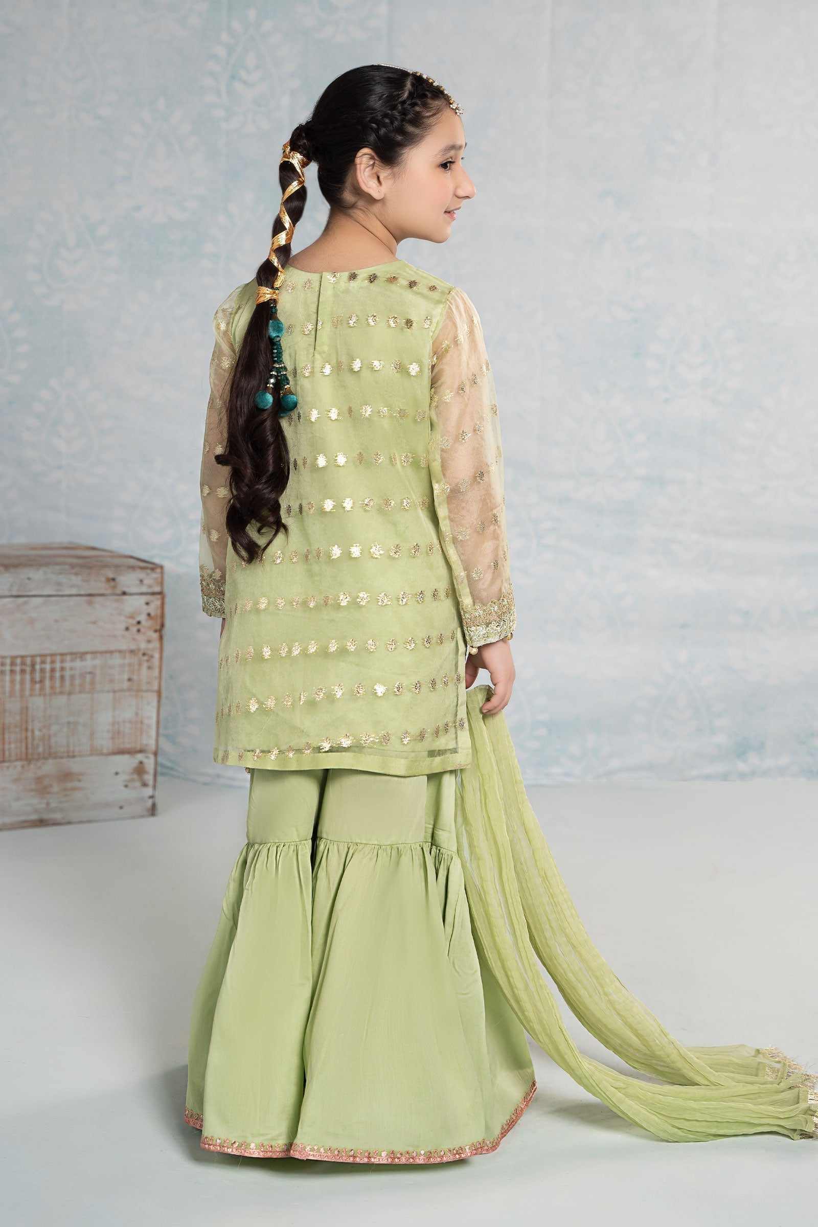 Maria B | 3 Piece Embroidered Organza Suit | MKS-EF24-45 - House Of Zarish