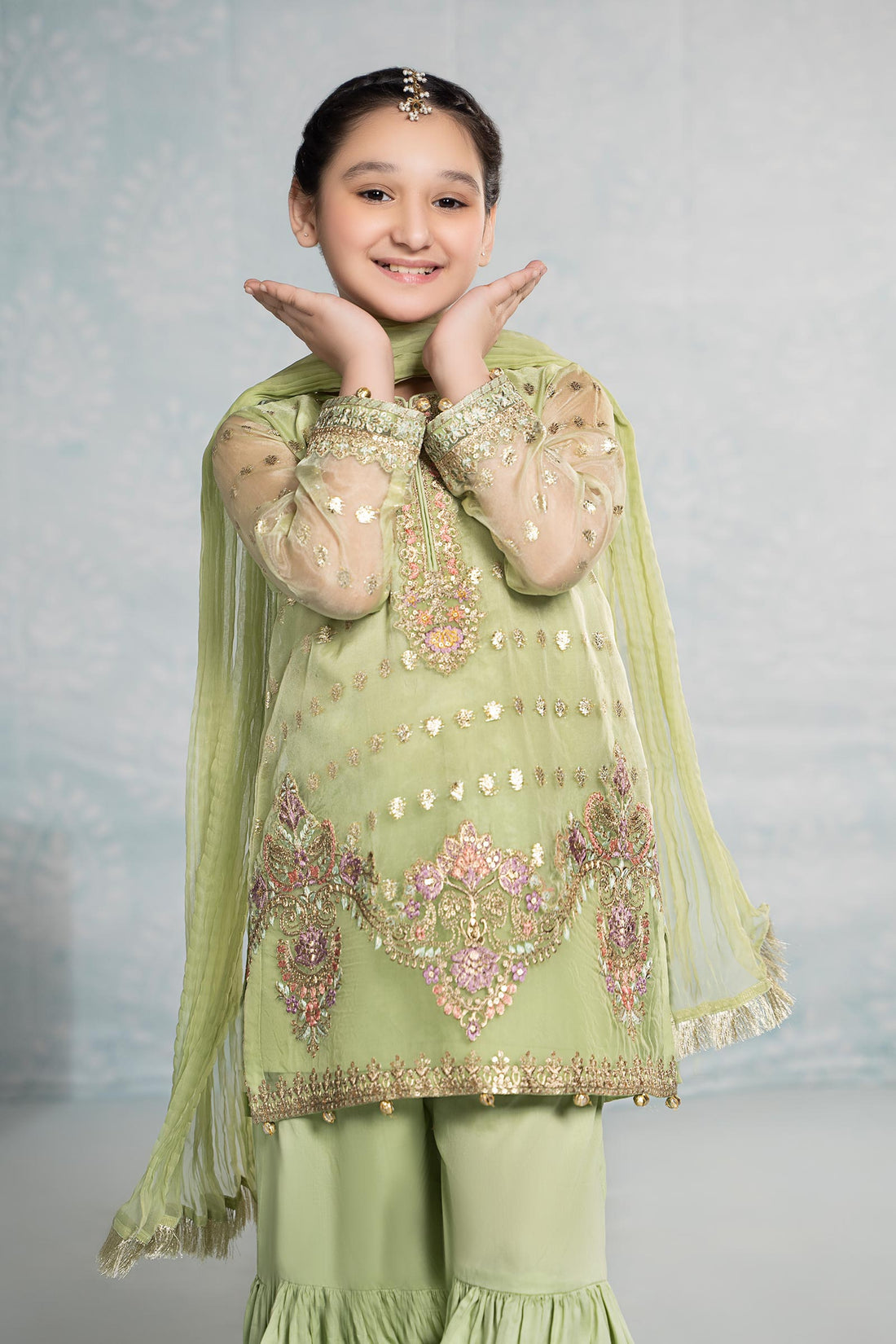 Maria B | 3 Piece Embroidered Organza Suit | MKS-EF24-45 - House Of Zarish