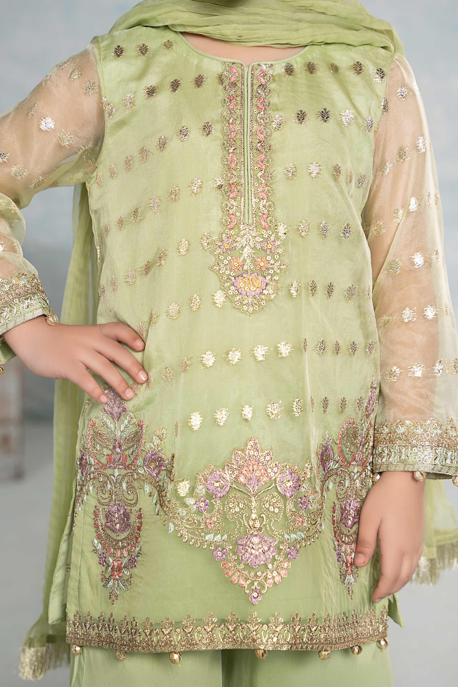 Maria B | 3 Piece Embroidered Organza Suit | MKS-EF24-45 - House Of Zarish