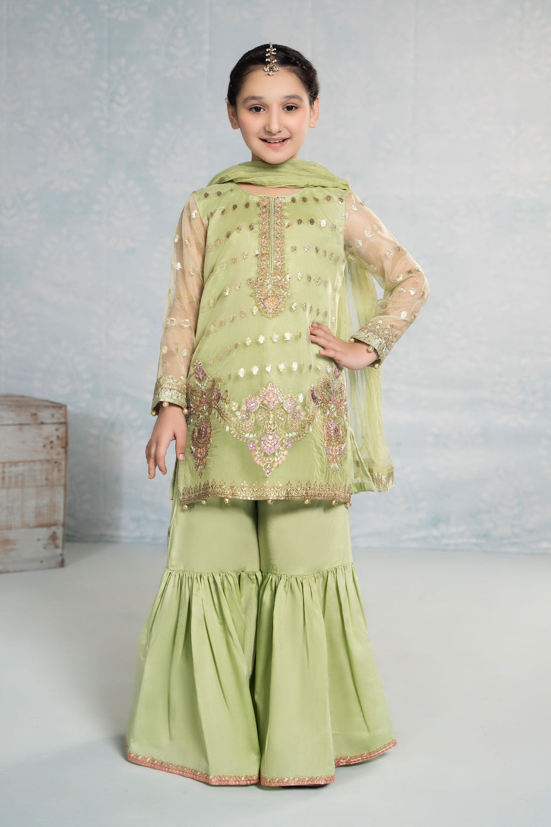 Maria B | 3 Piece Embroidered Organza Suit | MKS-EF24-45 - House Of Zarish
