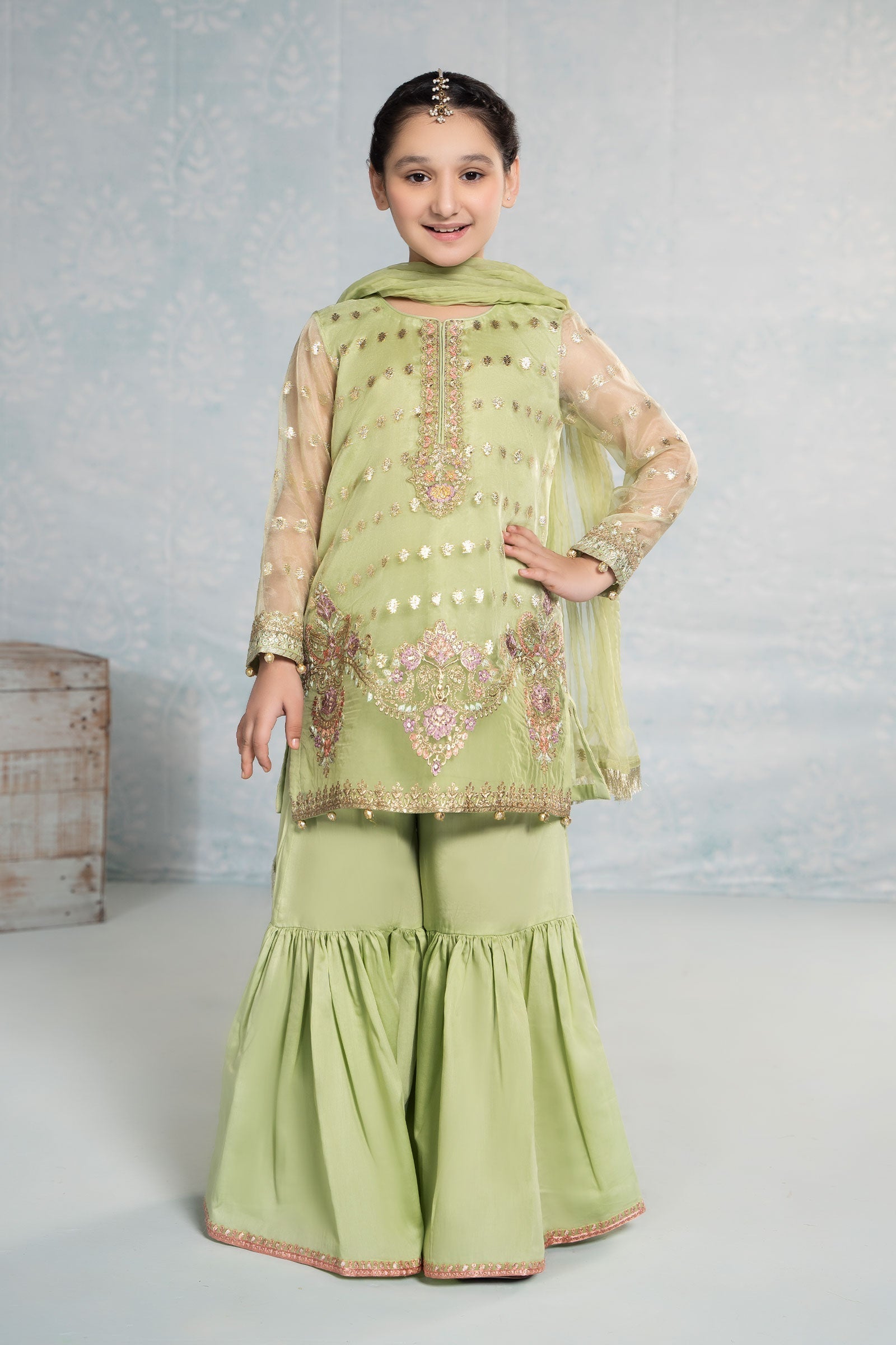 Maria B | 3 Piece Embroidered Organza Suit | MKS-EF24-45 - House Of Zarish