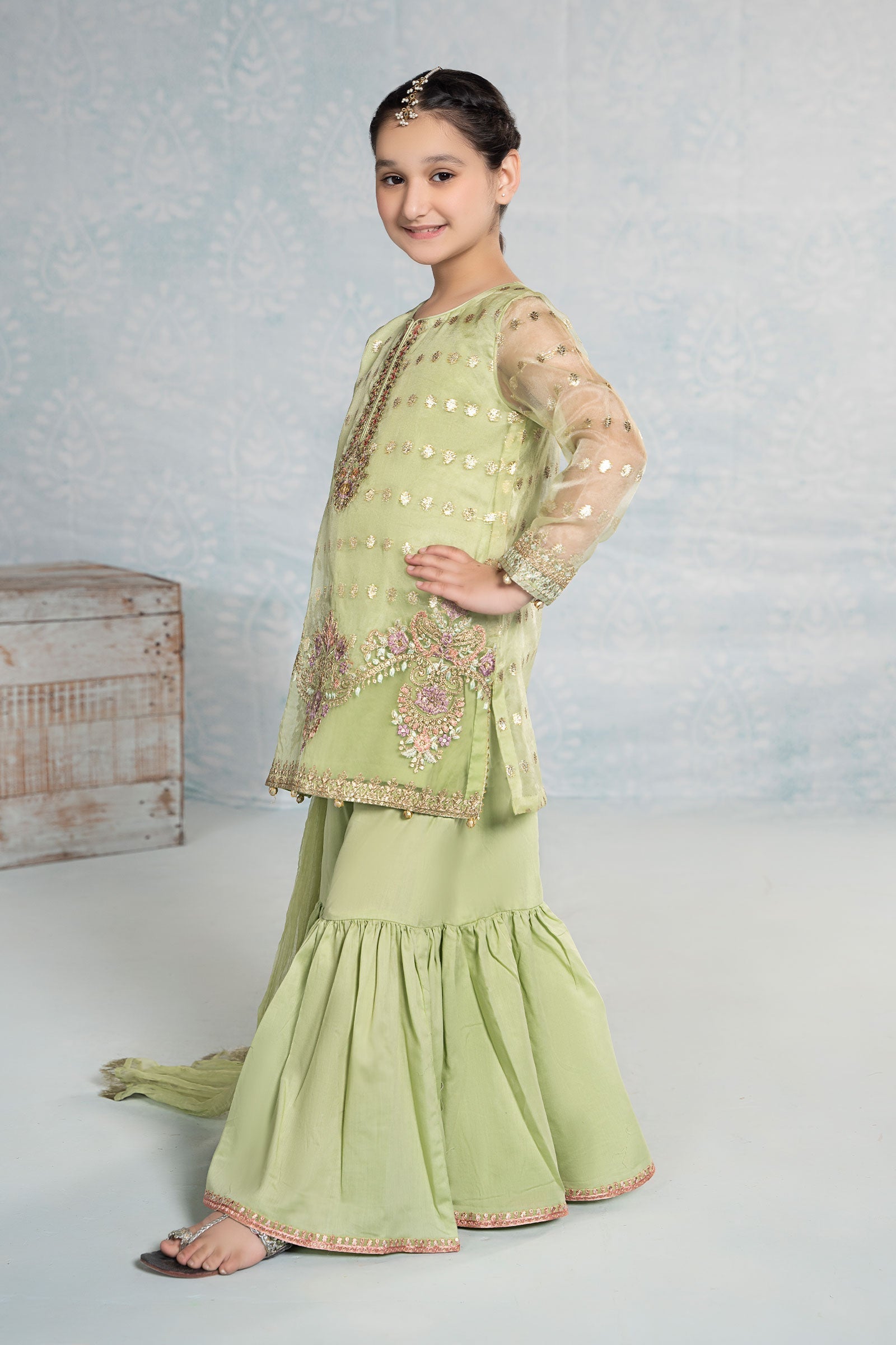 Maria B | 3 Piece Embroidered Organza Suit | MKS-EF24-45 - House Of Zarish