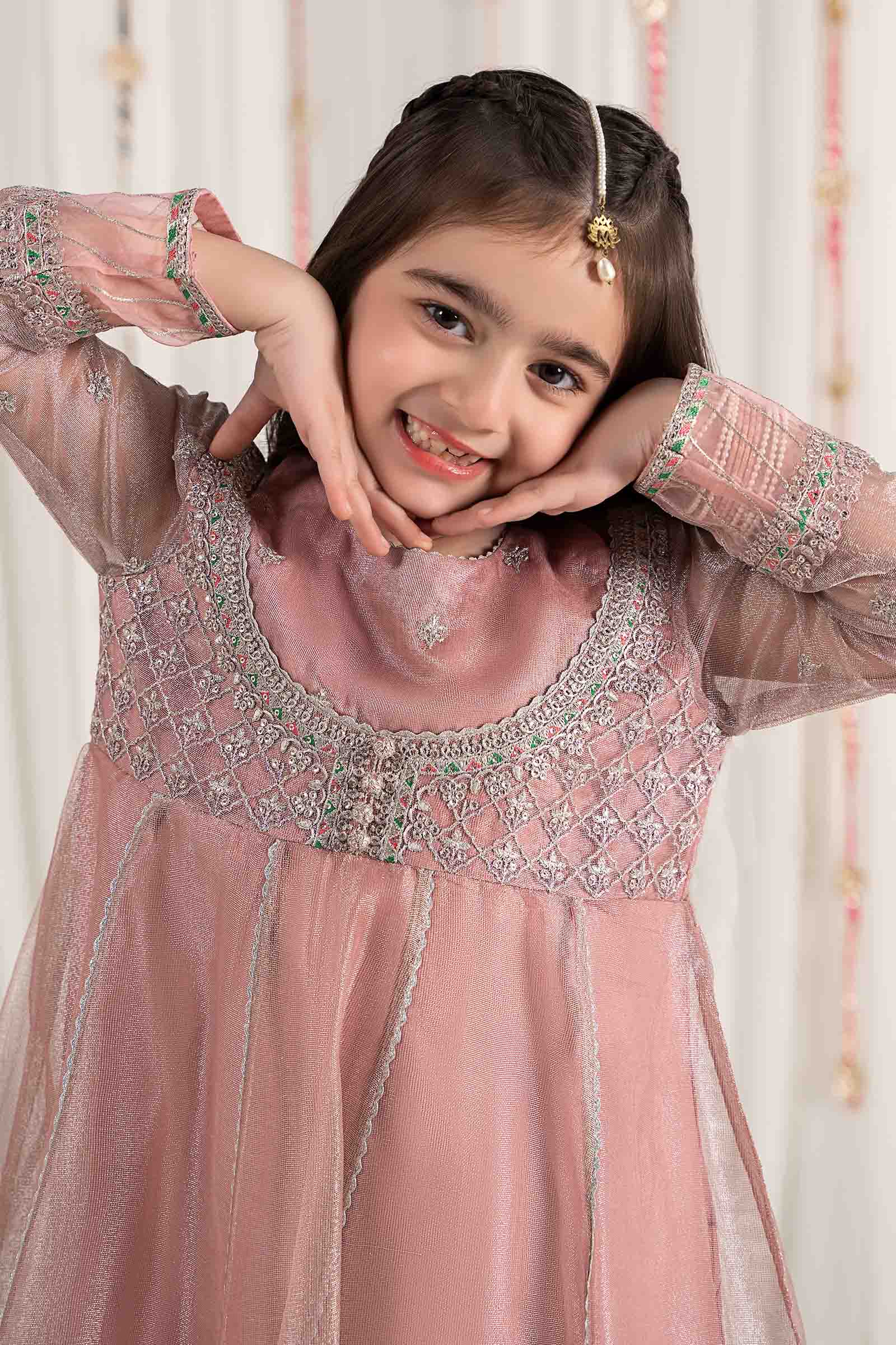 Maria B | 3 Piece Embroidered Zari Net Suit | MKS-EF25-01 - House Of Zarish