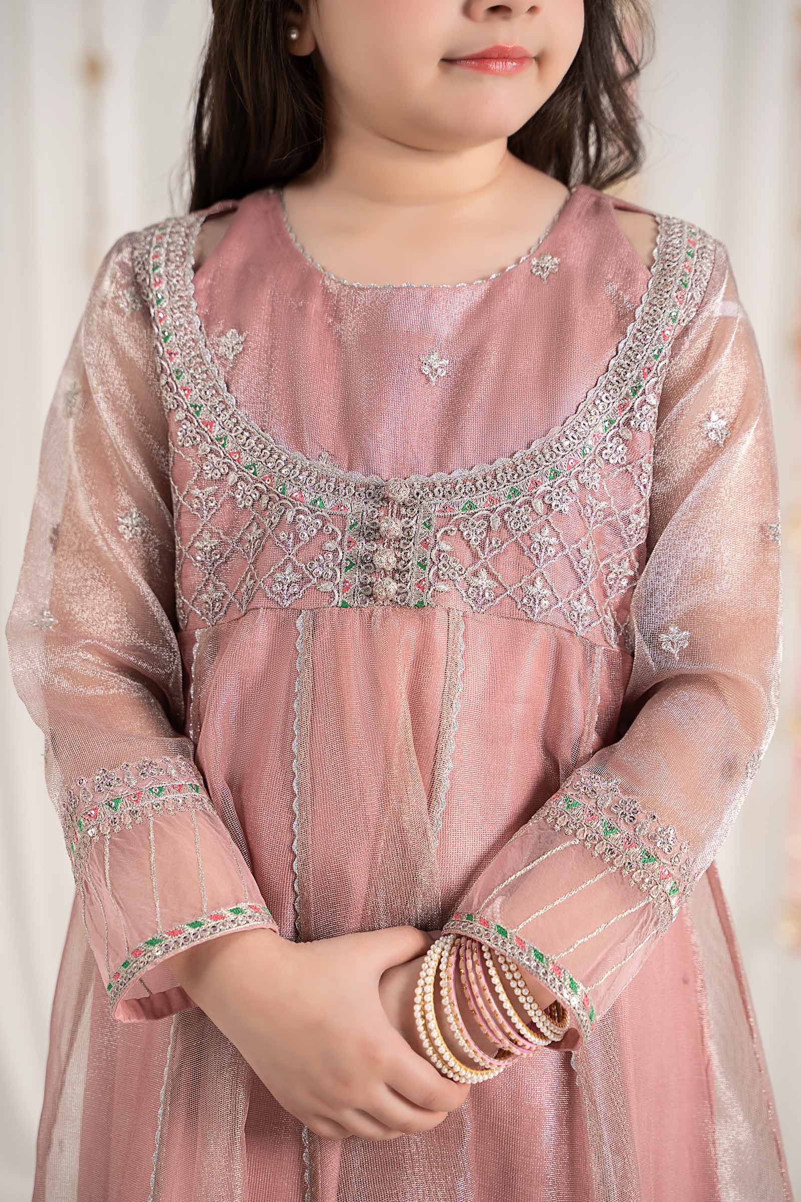 Maria B | 3 Piece Embroidered Zari Net Suit | MKS-EF25-01 - House Of Zarish