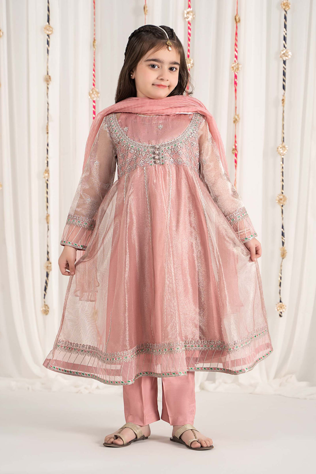 Maria B | 3 Piece Embroidered Zari Net Suit | MKS-EF25-01 - House Of Zarish
