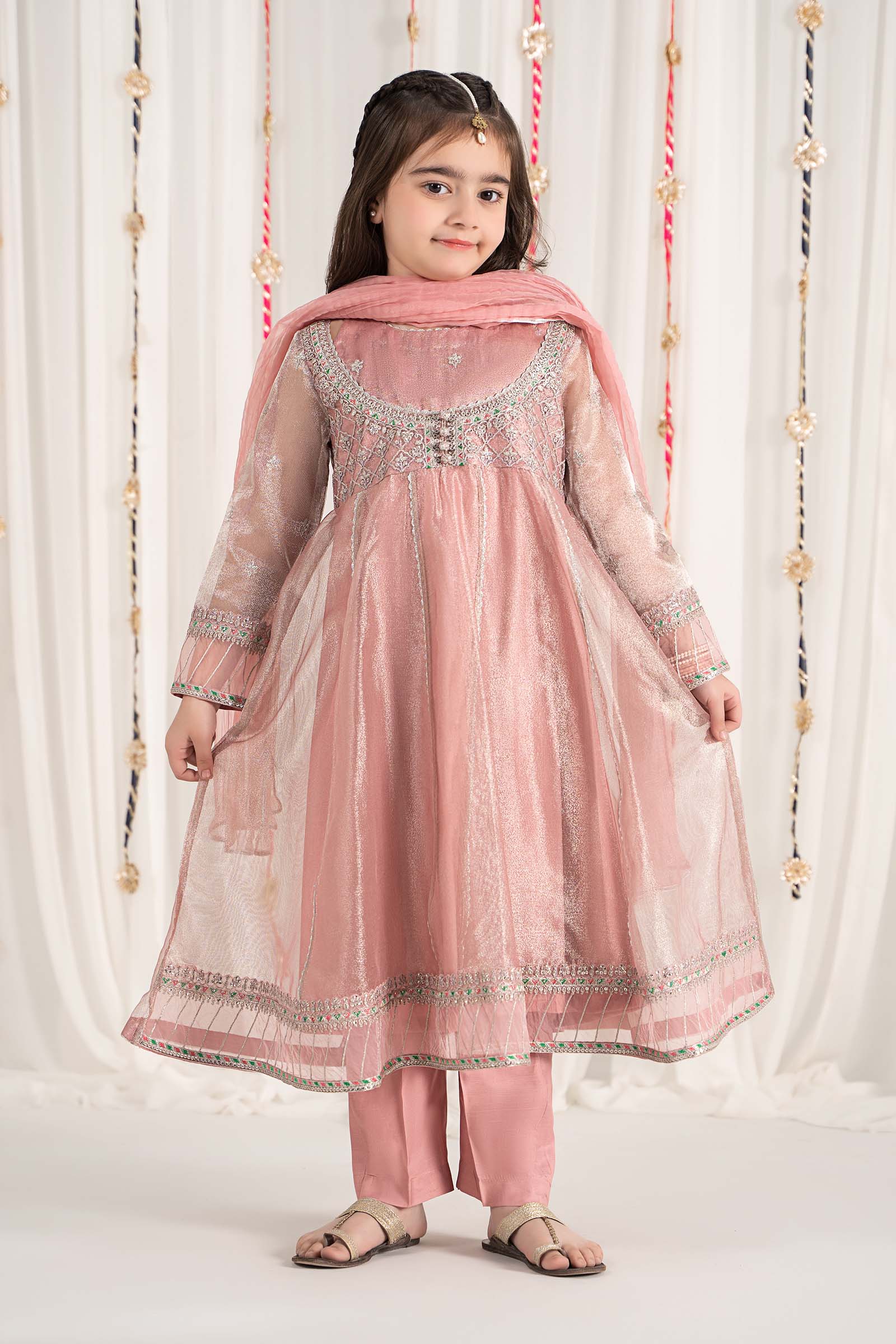 Maria B | 3 Piece Embroidered Zari Net Suit | MKS-EF25-01 - House Of Zarish