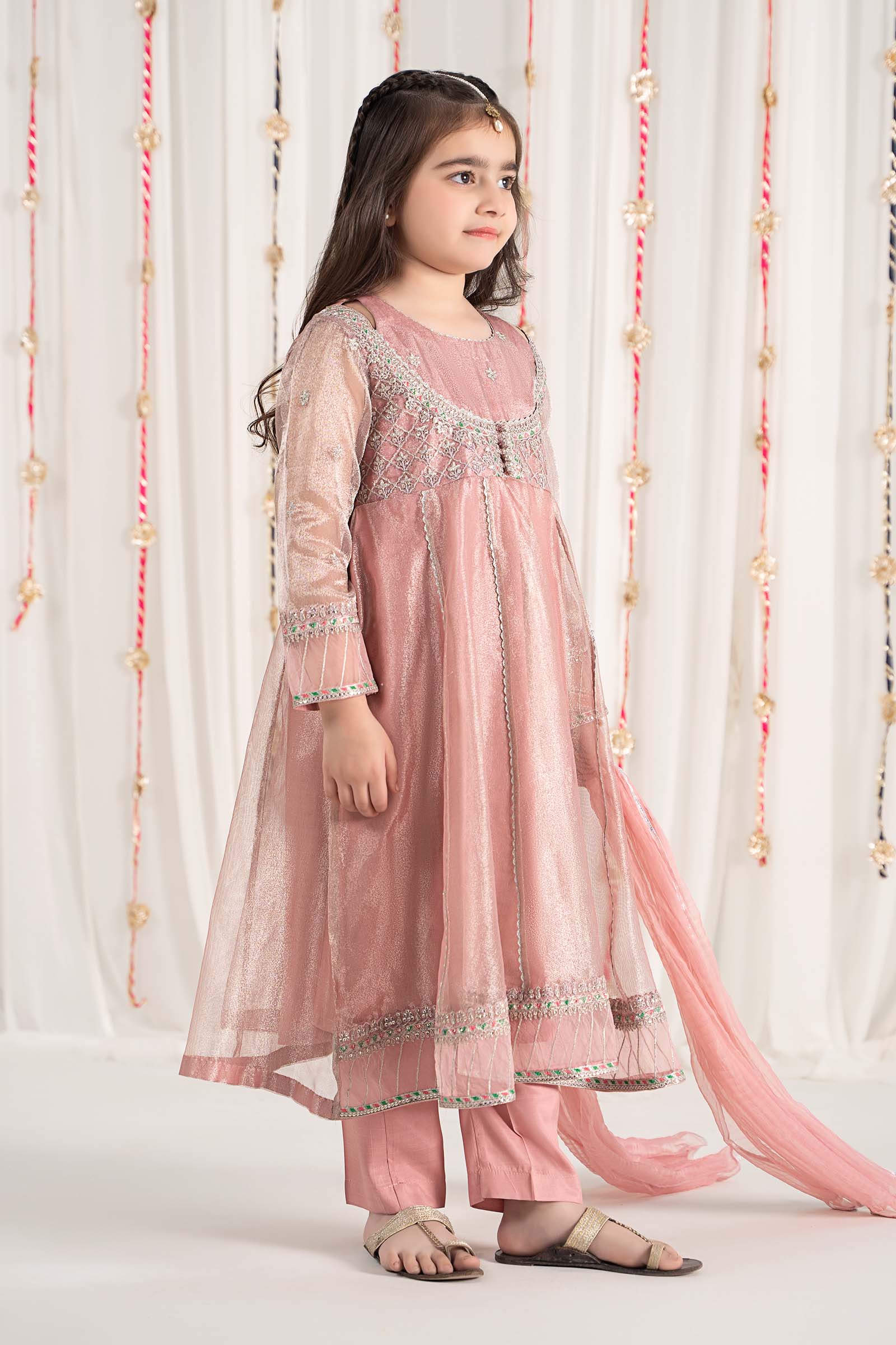 Maria B | 3 Piece Embroidered Zari Net Suit | MKS-EF25-01 - House Of Zarish