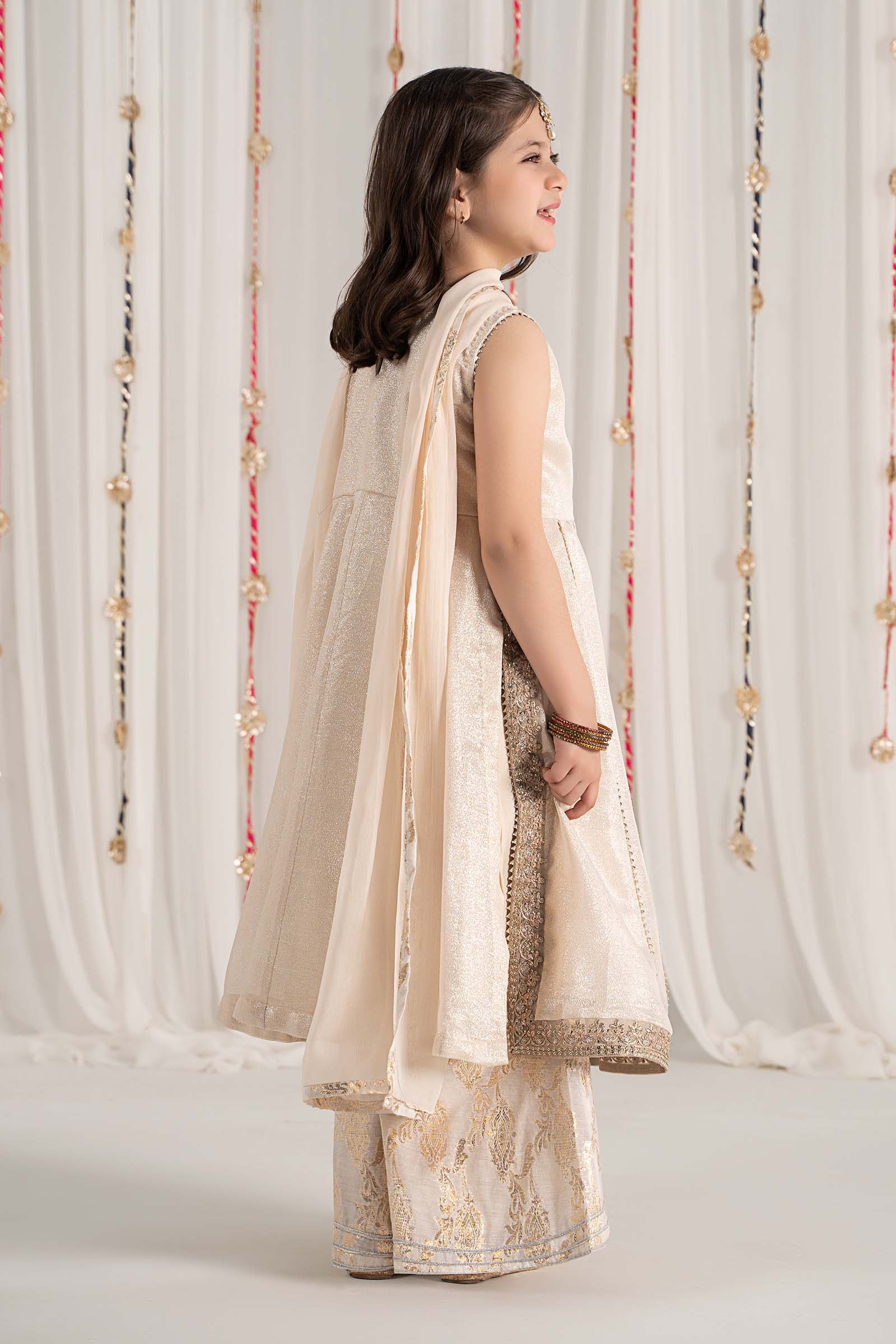 Maria B | 3 Piece Embroidered Cotton Staple Zari Suit | MKS-EF25-04 - House Of Zarish