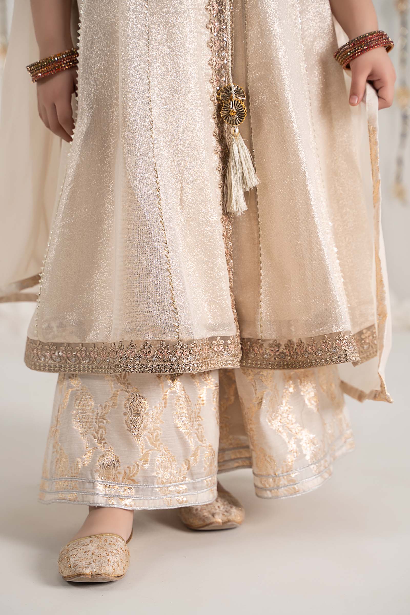 Maria B | 3 Piece Embroidered Cotton Staple Zari Suit | MKS-EF25-04 - House Of Zarish