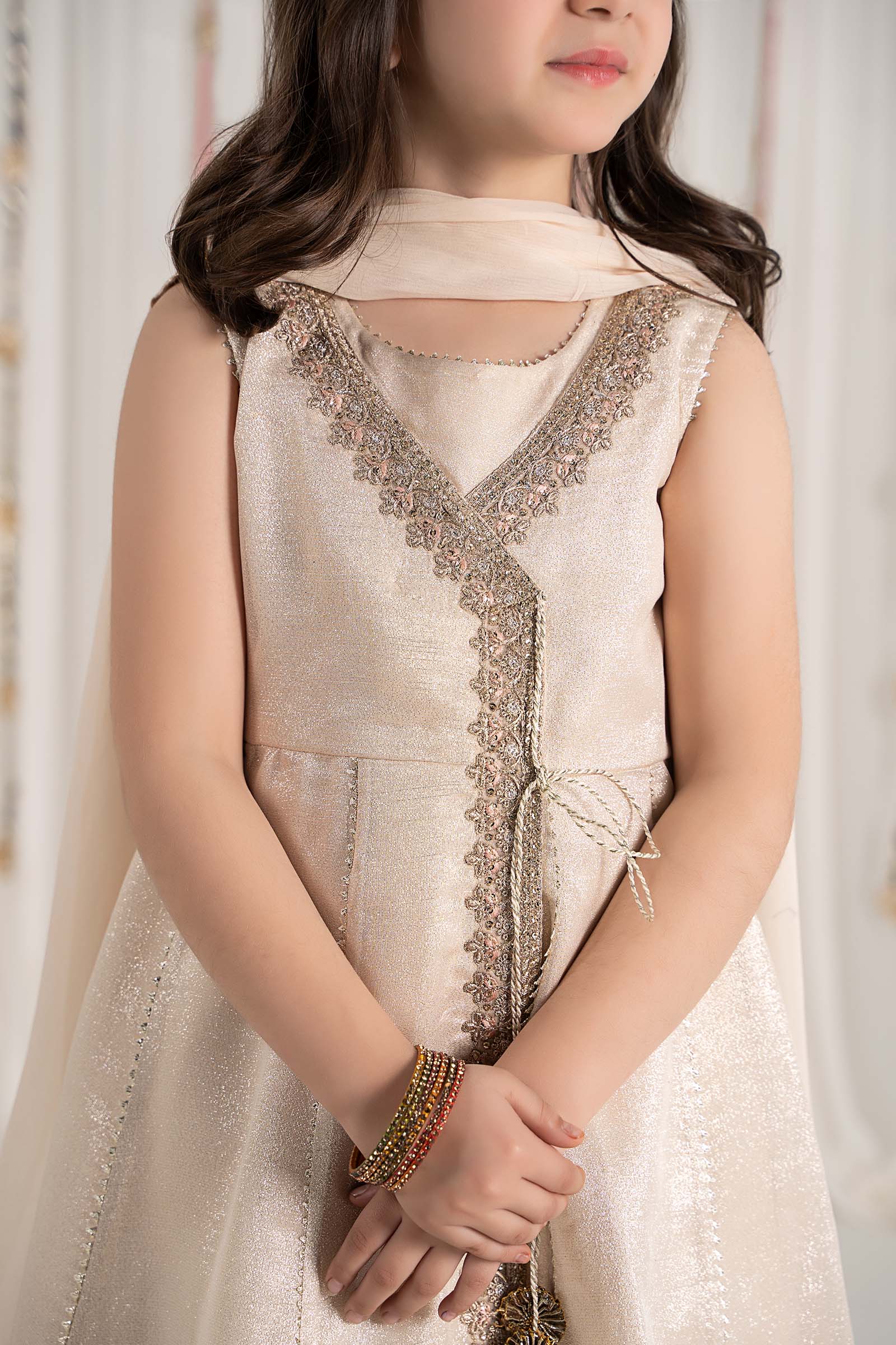 Maria B | 3 Piece Embroidered Cotton Staple Zari Suit | MKS-EF25-04 - House Of Zarish