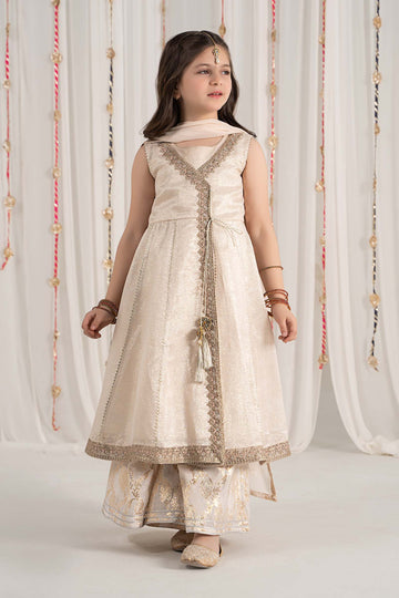 Maria B | 3 Piece Embroidered Cotton Staple Zari Suit | MKS-EF25-04 - House Of Zarish