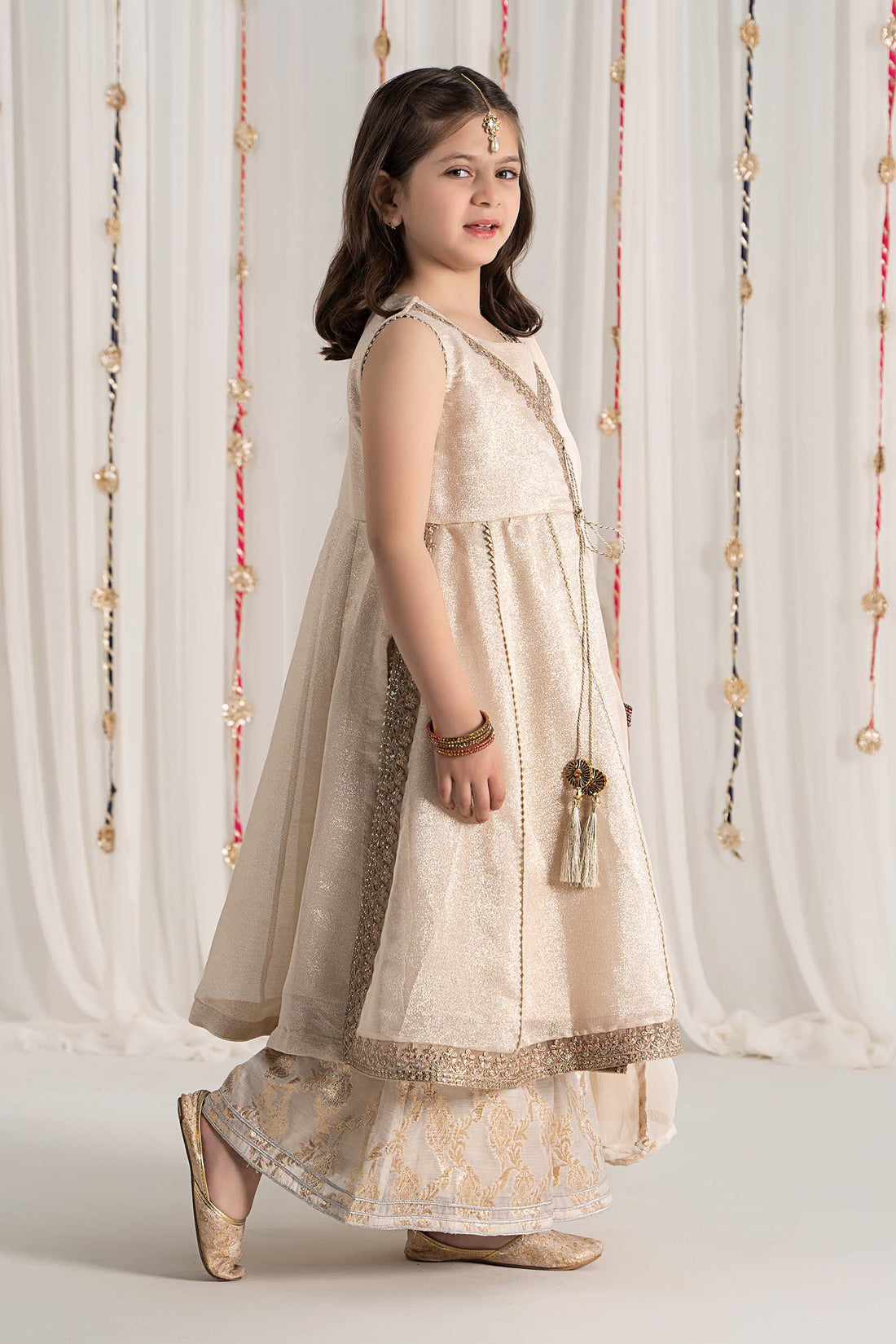 Maria B | 3 Piece Embroidered Cotton Staple Zari Suit | MKS-EF25-04 - House Of Zarish