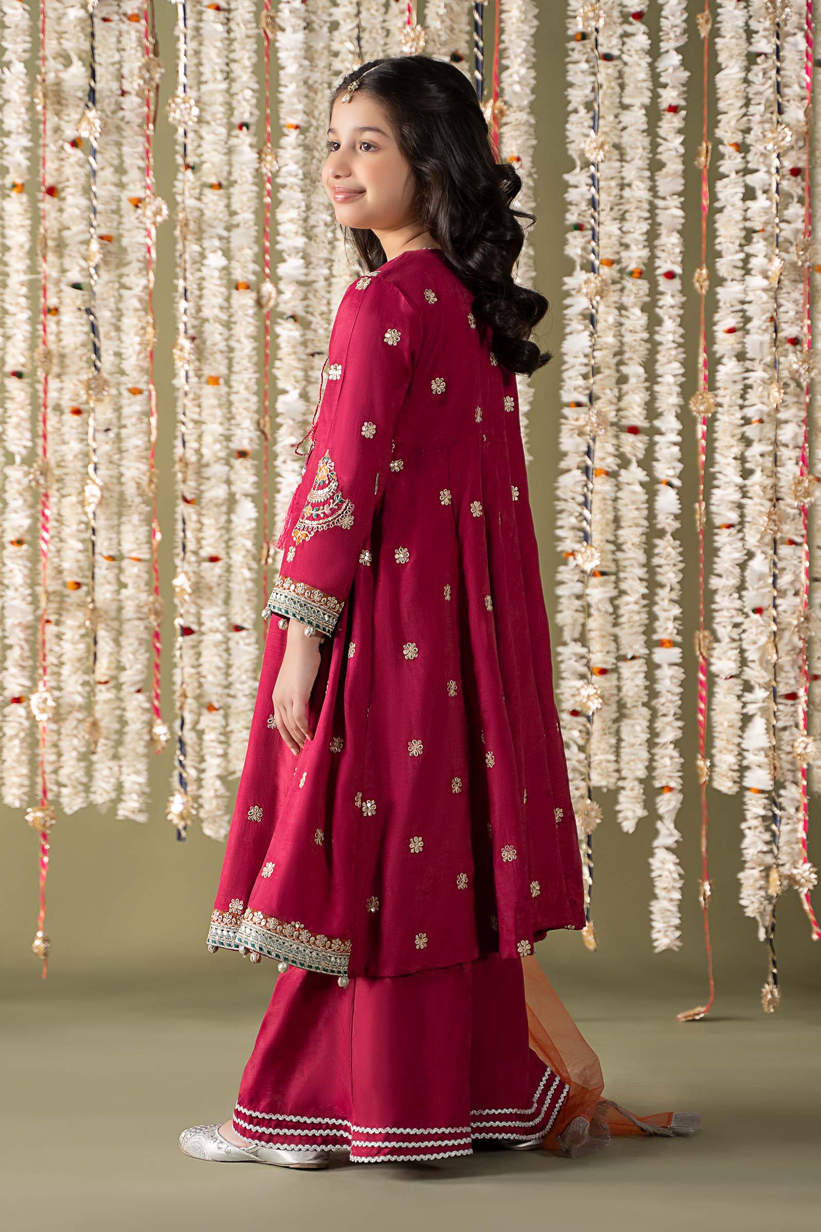 Maria B | 3 Piece Embroidered Raw Silk Suit | MKS-EF25-07 - House Of Zarish