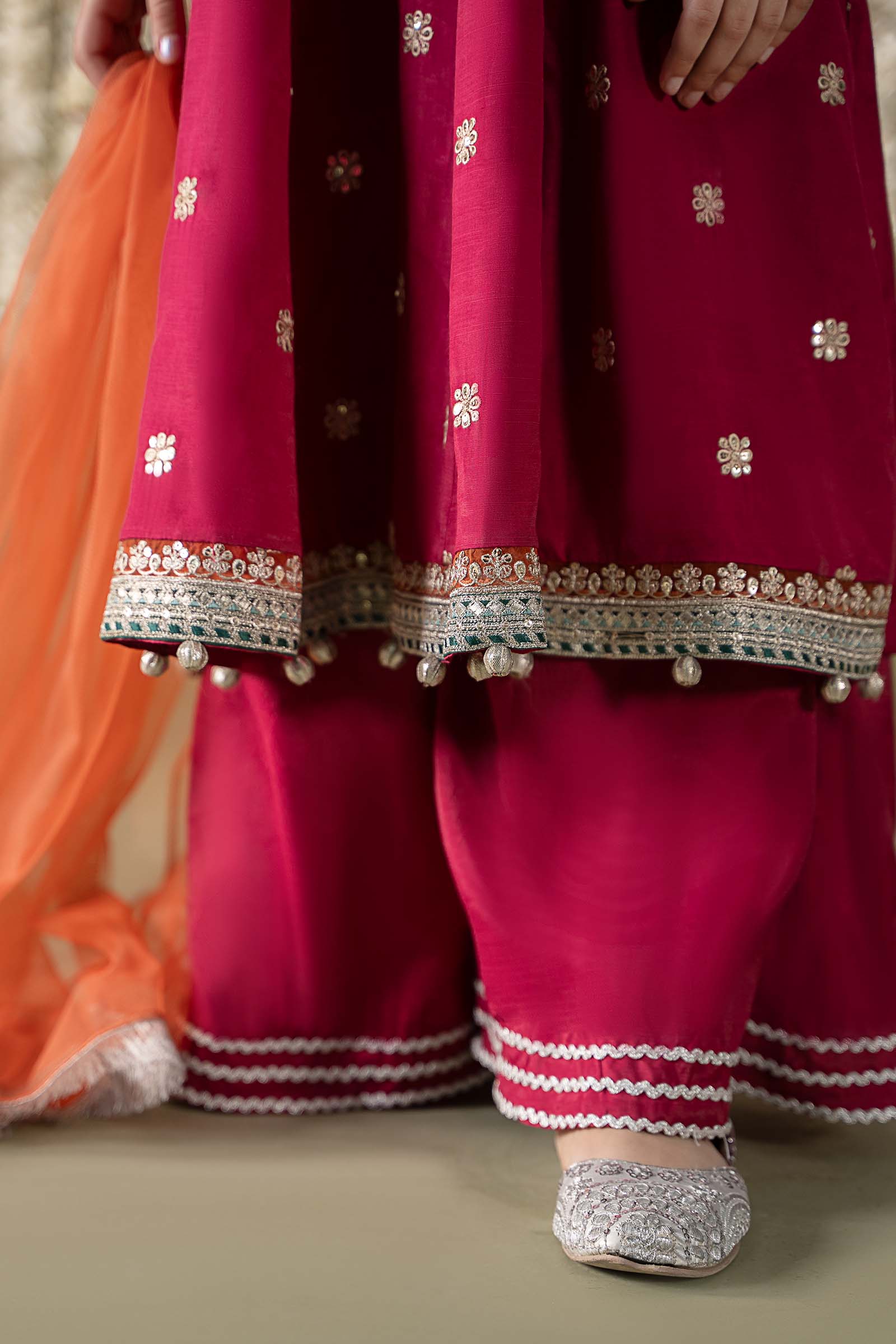 Maria B | 3 Piece Embroidered Raw Silk Suit | MKS-EF25-07 - House Of Zarish