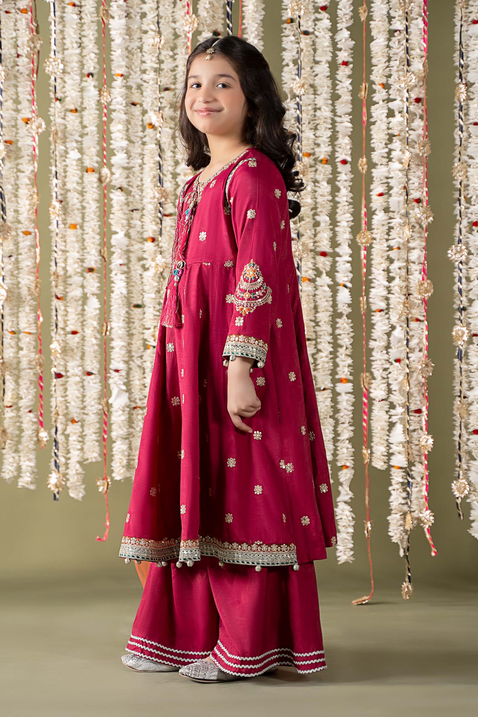 Maria B | 3 Piece Embroidered Raw Silk Suit | MKS-EF25-07 - House Of Zarish