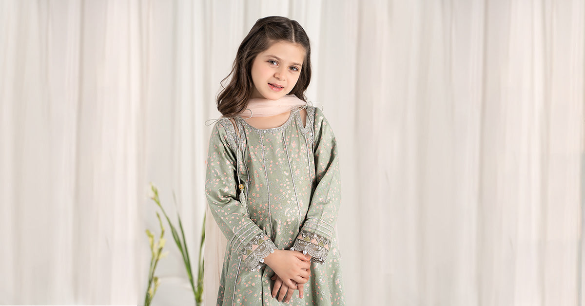 Maria B | 3 Piece Embroidered Cotton Satin Suit | MKS-EF25-08 - House Of Zarish