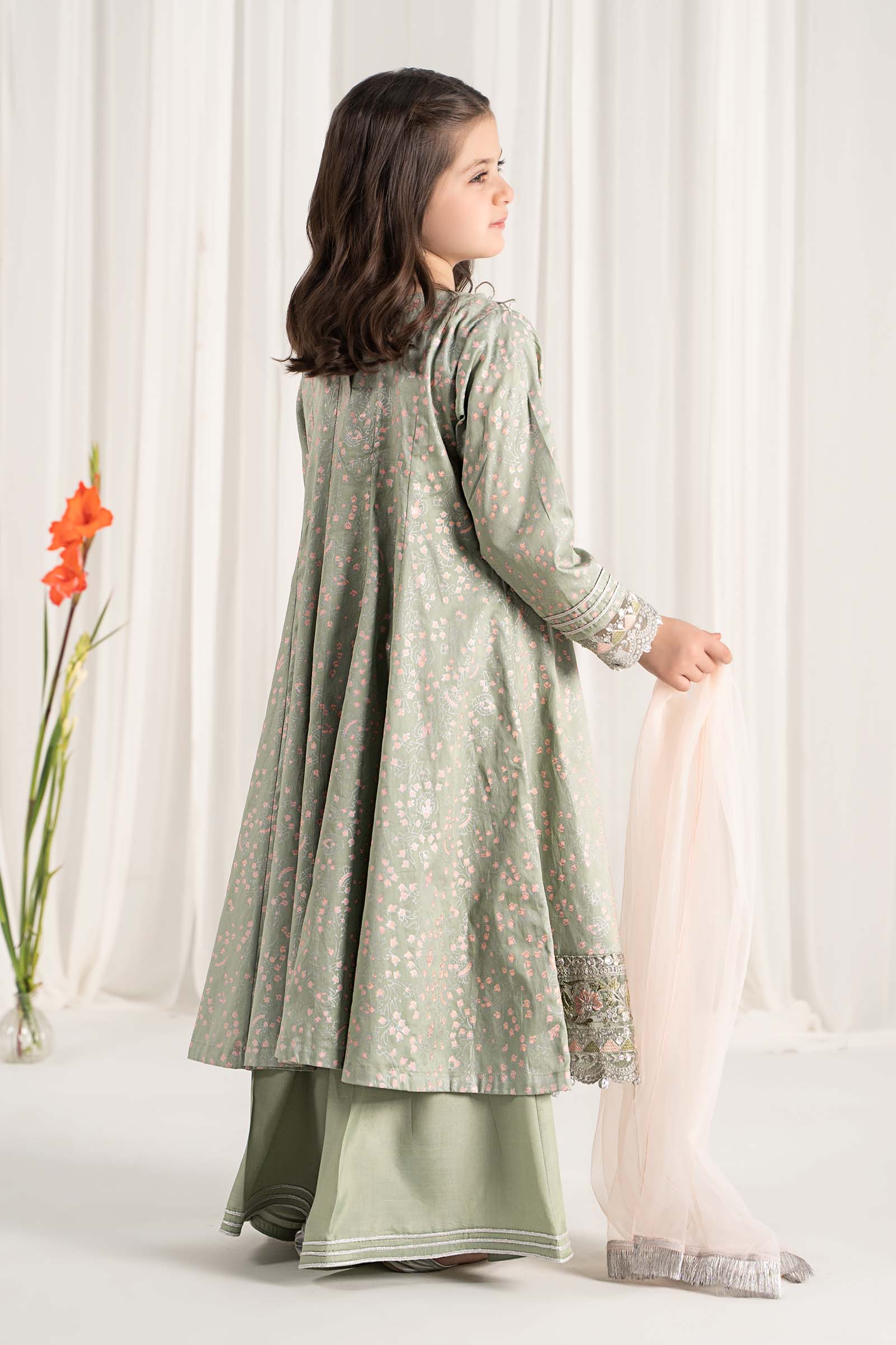 Maria B | 3 Piece Embroidered Cotton Satin Suit | MKS-EF25-08 - House Of Zarish