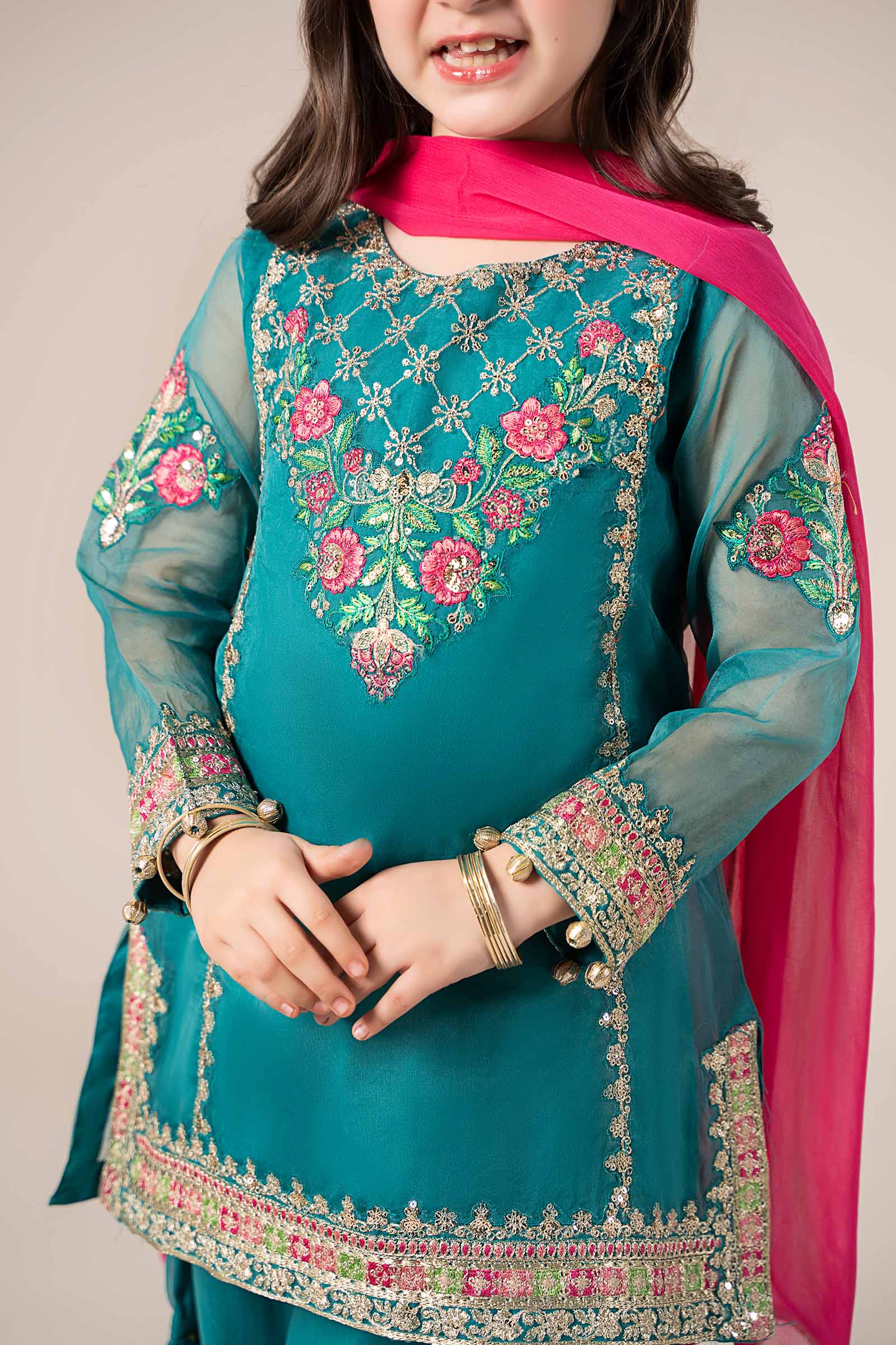 Maria B | 3 Piece Embroidered Organza Suit | MKS-EF25-16 - Libasekhas