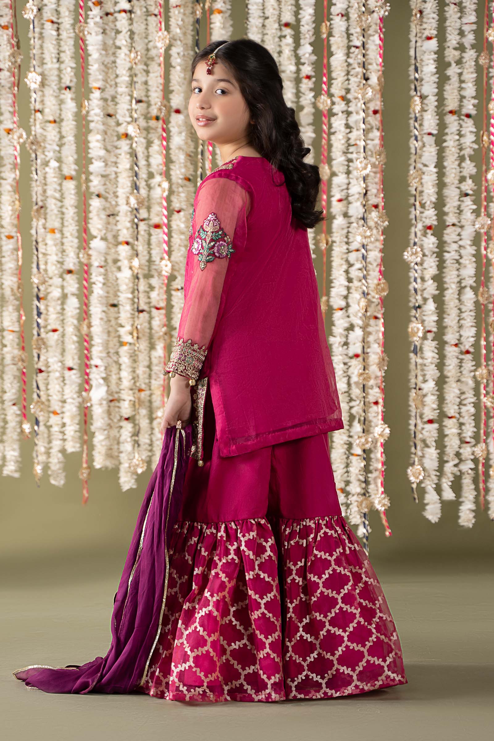 Maria B | 3 Piece Embroidered Organza Suit | MKS-EF25-16 - House Of Zarish
