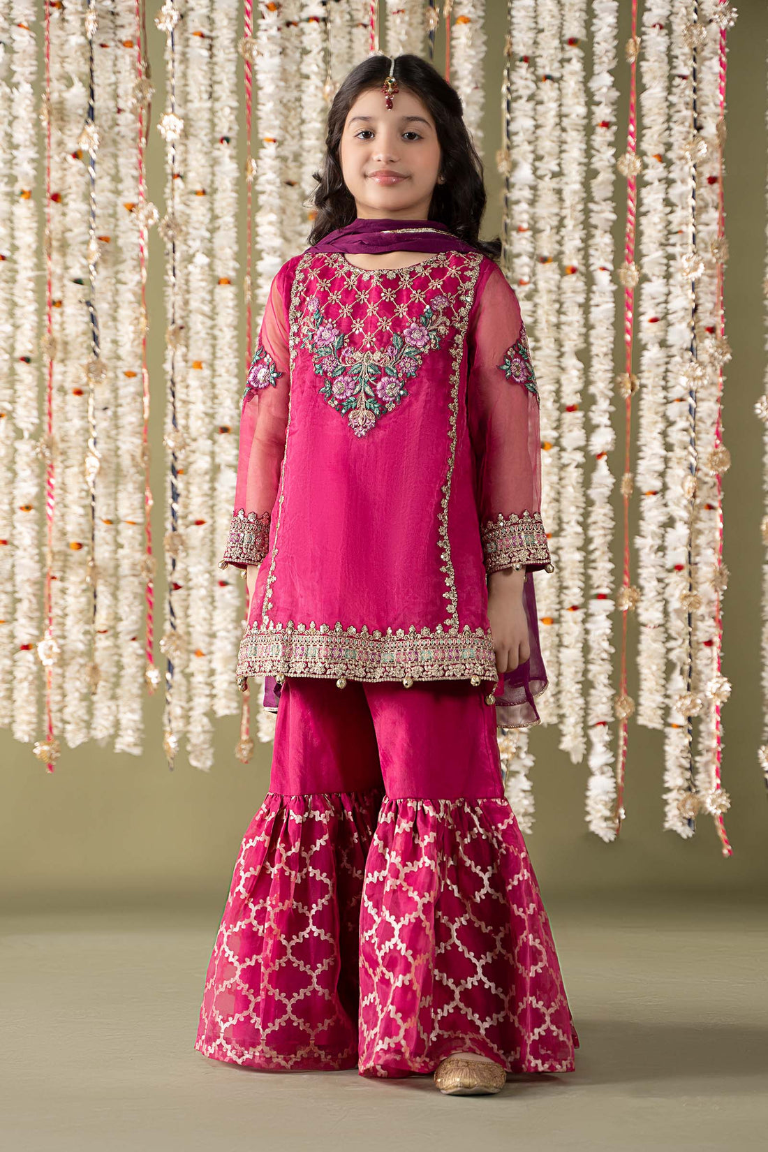 Maria B | 3 Piece Embroidered Organza Suit | MKS-EF25-16 - House Of Zarish