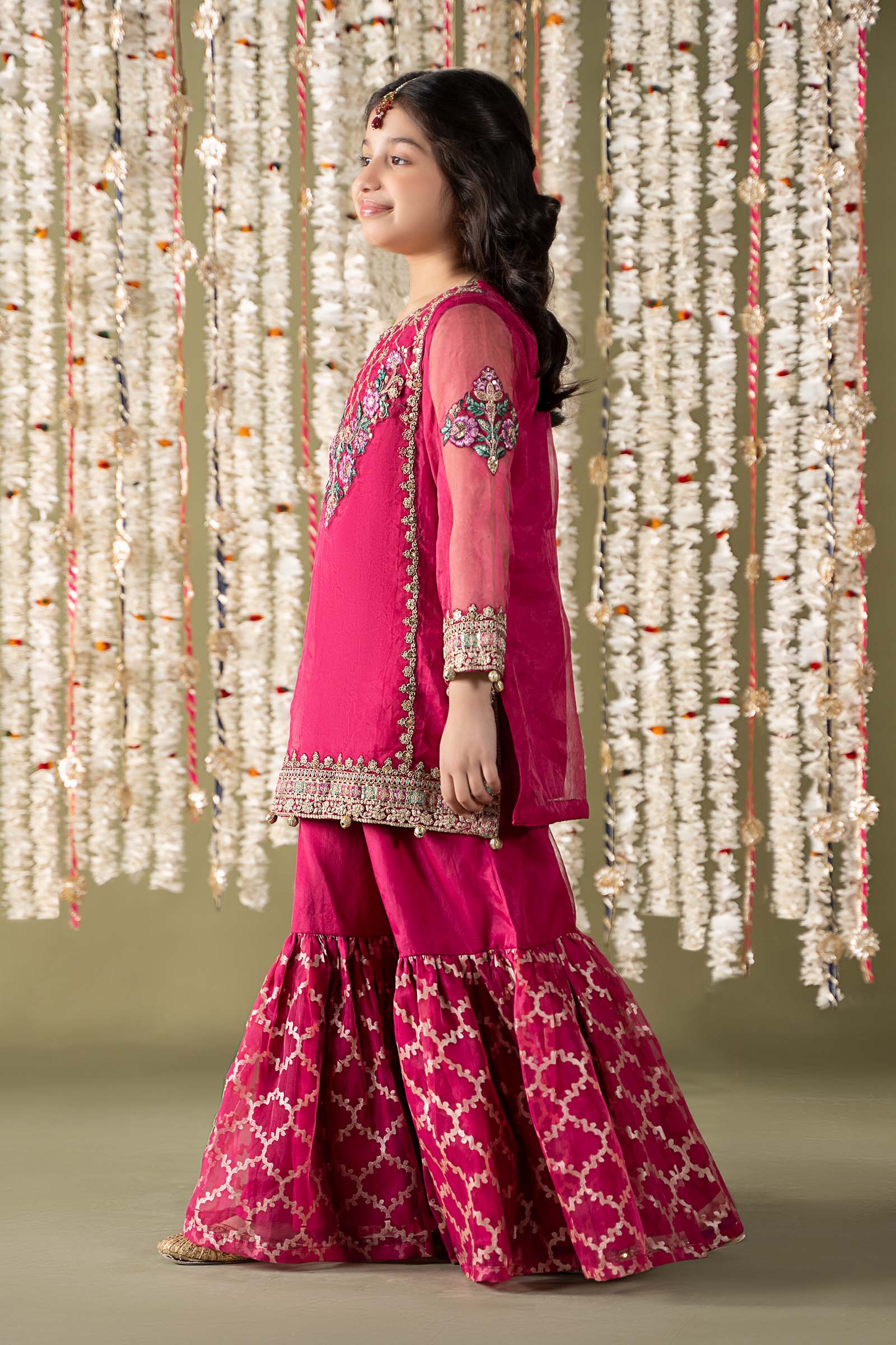 Maria B | 3 Piece Embroidered Organza Suit | MKS-EF25-16 - House Of Zarish