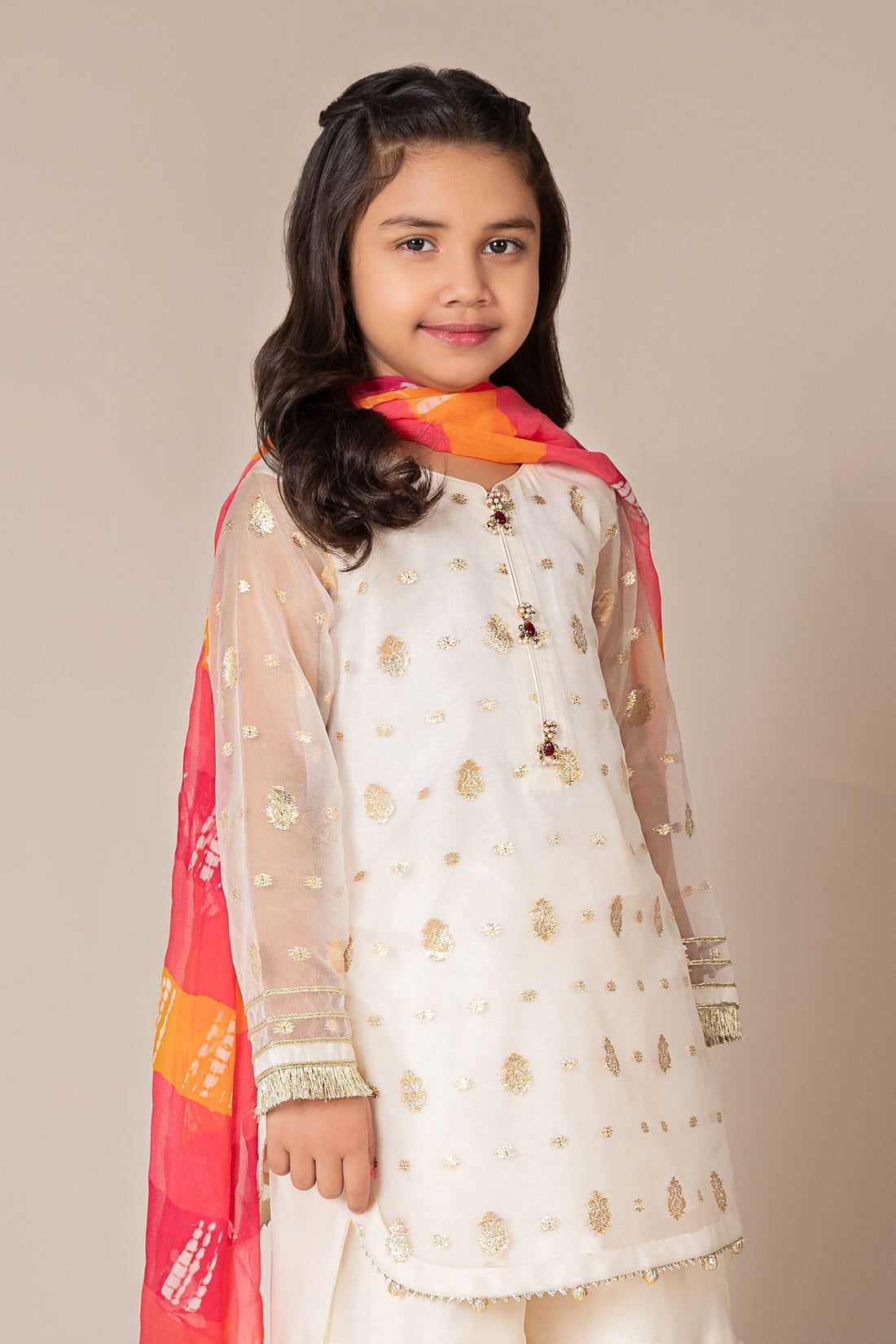 Maria B | 3 Piece Embroidered Organza Lurex Suit | MKS-EF25-20 - House Of Zarish