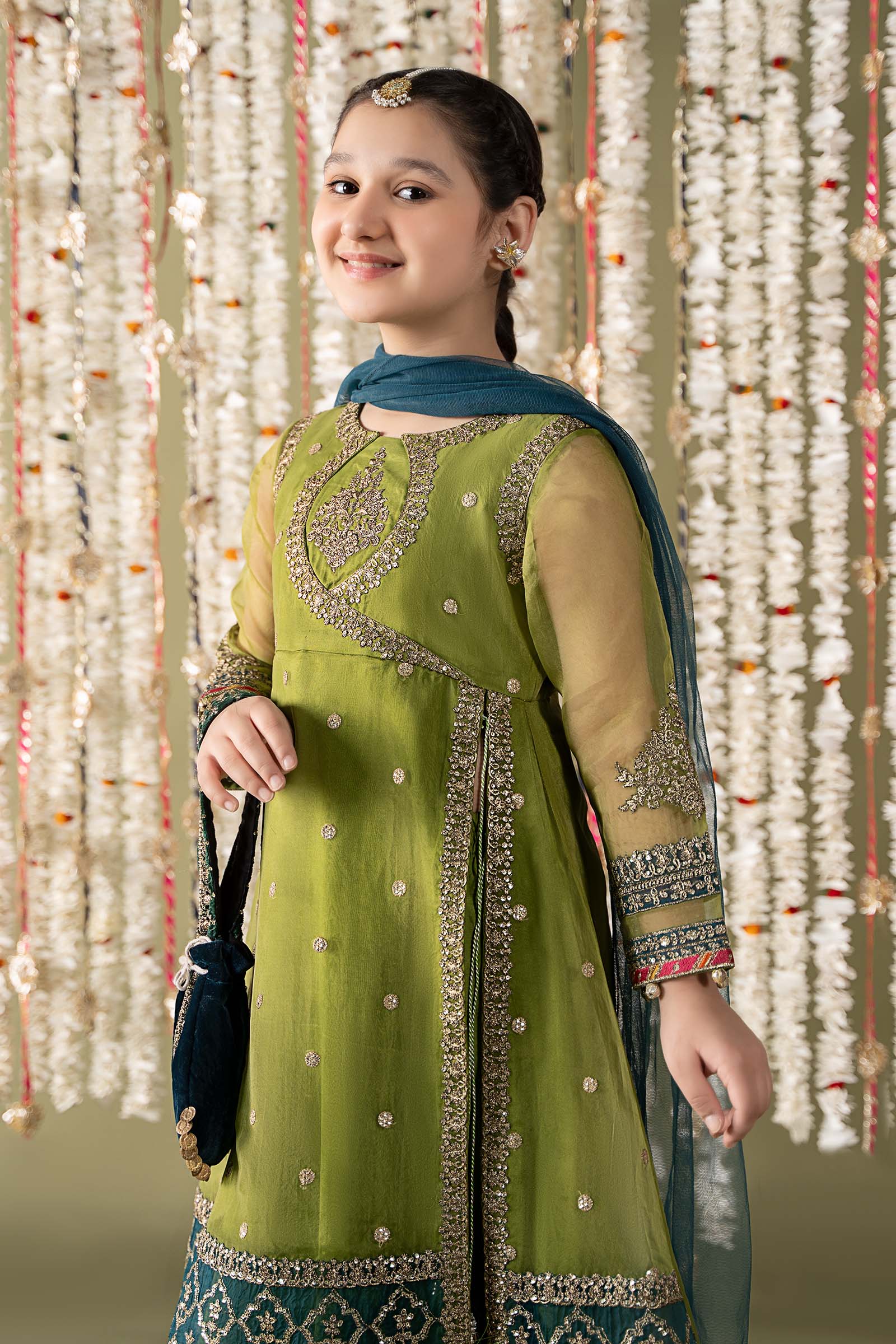 Maria B | 3 Piece Embroidered Organza Suit | MKS-EF25-21 - House Of Zarish
