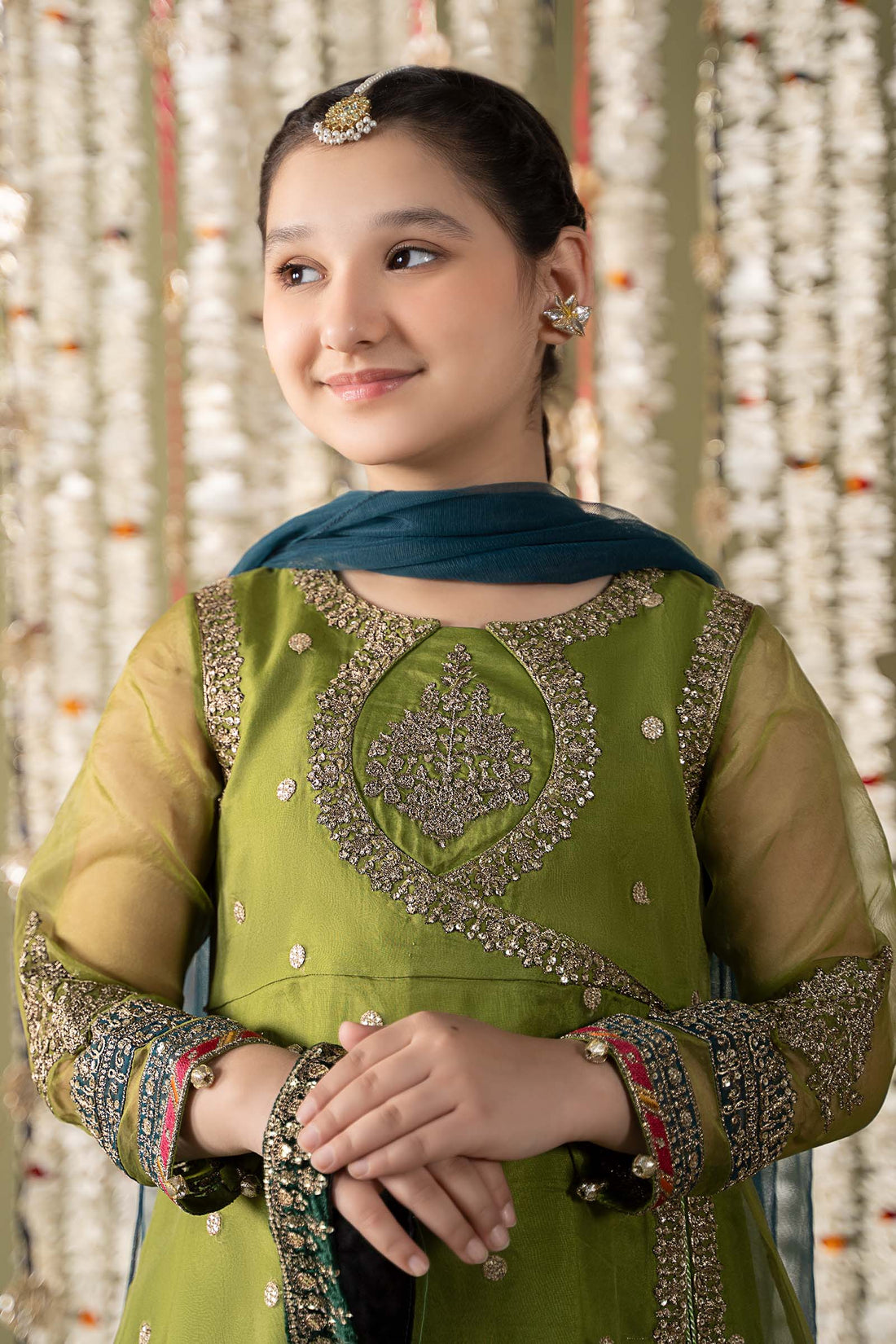 Maria B | 3 Piece Embroidered Organza Suit | MKS-EF25-21 - House Of Zarish