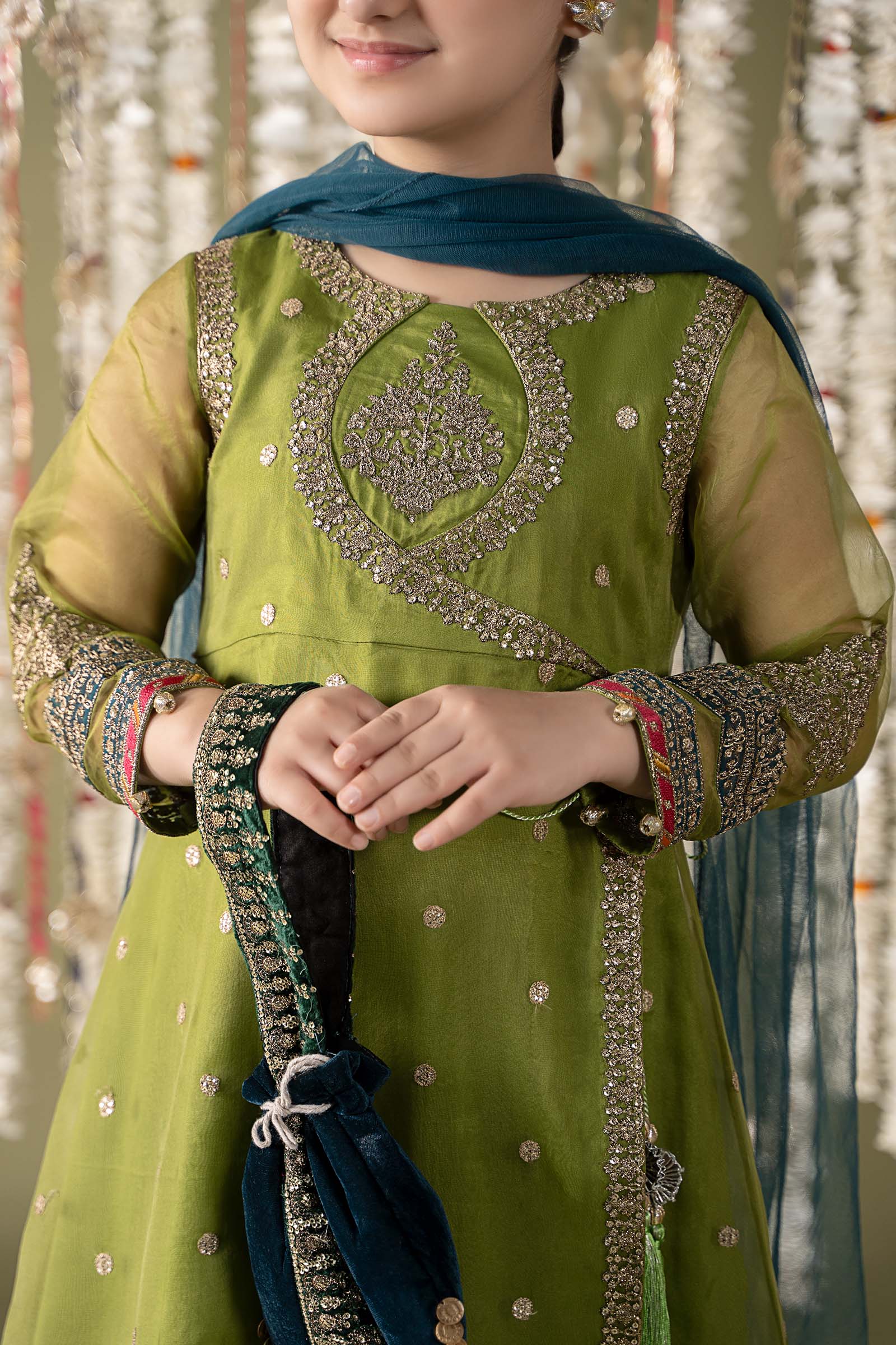 Maria B | 3 Piece Embroidered Organza Suit | MKS-EF25-21 - House Of Zarish
