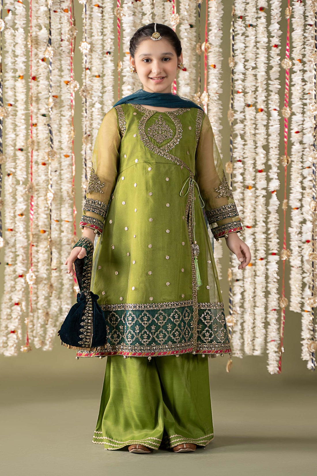 Maria B | 3 Piece Embroidered Organza Suit | MKS-EF25-21 - House Of Zarish