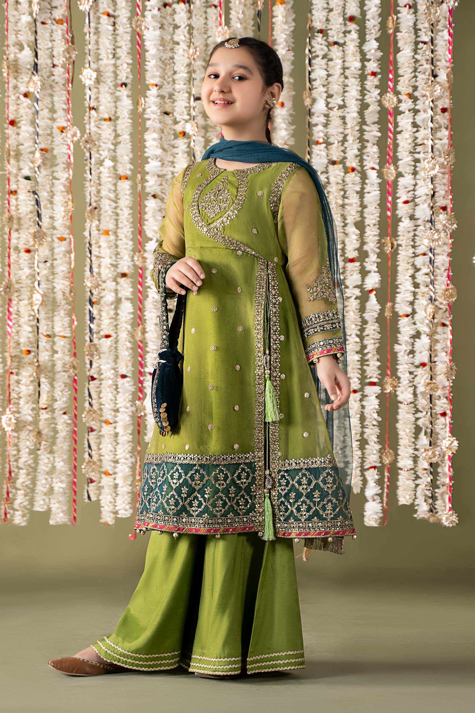 Maria B | 3 Piece Embroidered Organza Suit | MKS-EF25-21 - House Of Zarish