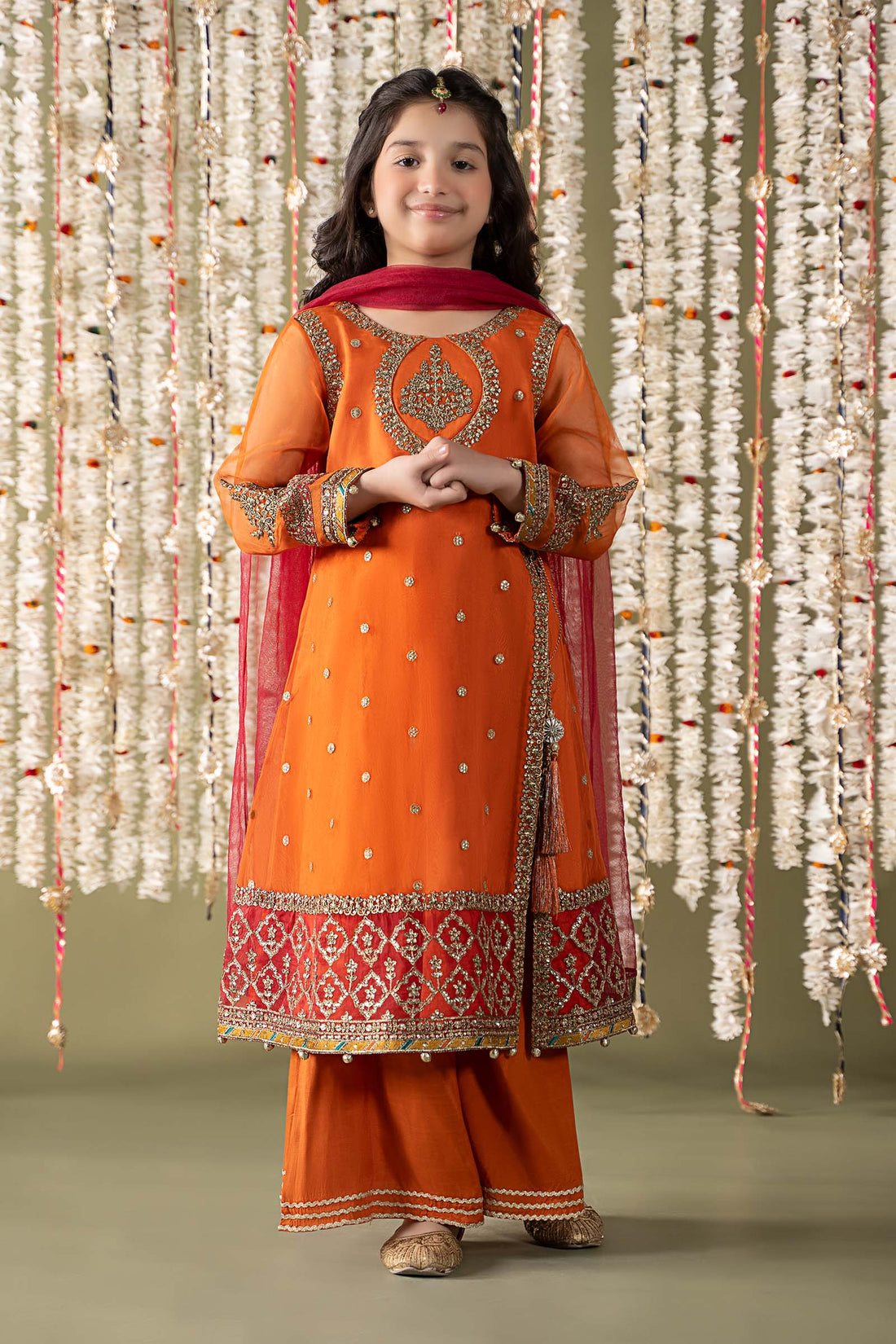 Maria B | 3 Piece Embroidered Organza Suit | MKS-EF25-21 - House Of Zarish
