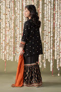 Maria B | 3 Piece Embroidered Raw Silk Suit | MKS-EF25-25 - House Of Zarish