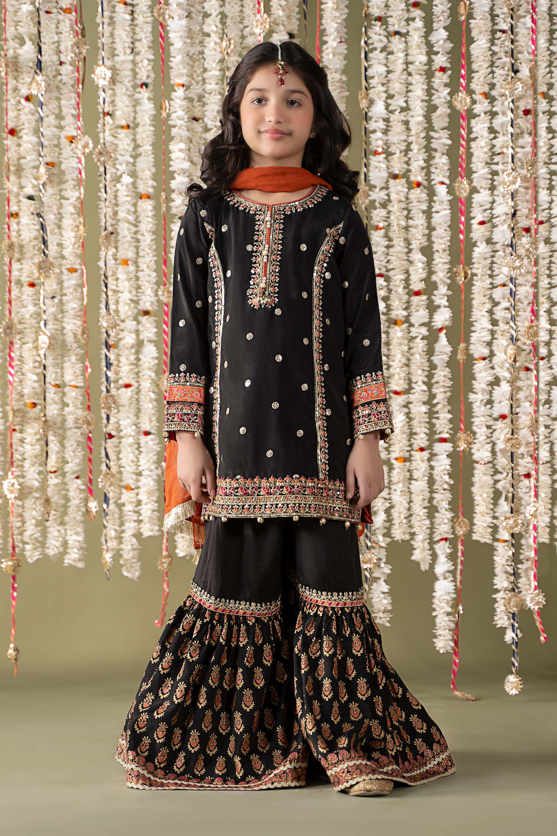 Maria B | 3 Piece Embroidered Raw Silk Suit | MKS-EF25-25 - House Of Zarish