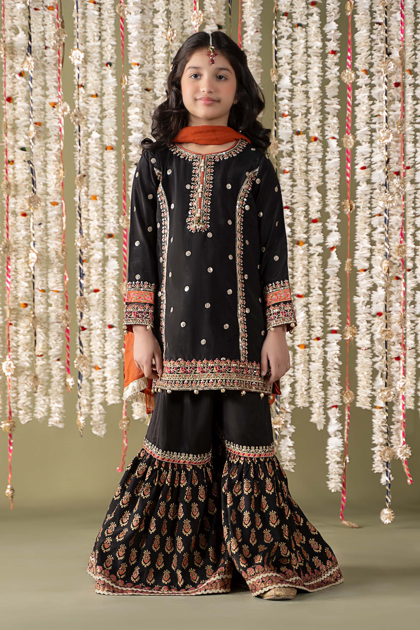 Maria B | 3 Piece Embroidered Raw Silk Suit | MKS-EF25-25 - House Of Zarish