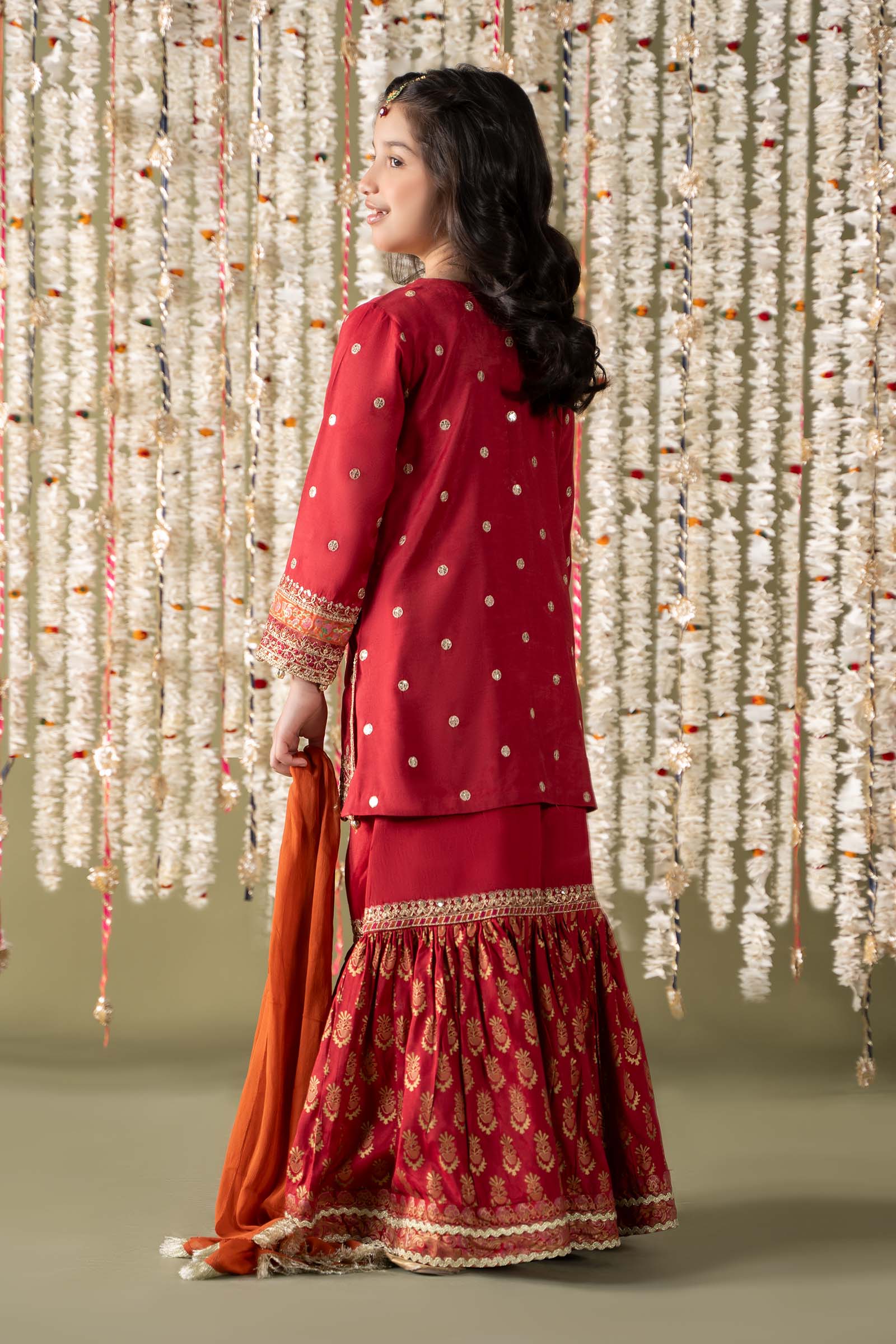 Maria B | 3 Piece Embroidered Raw Silk Suit | MKS-EF25-25 - House Of Zarish