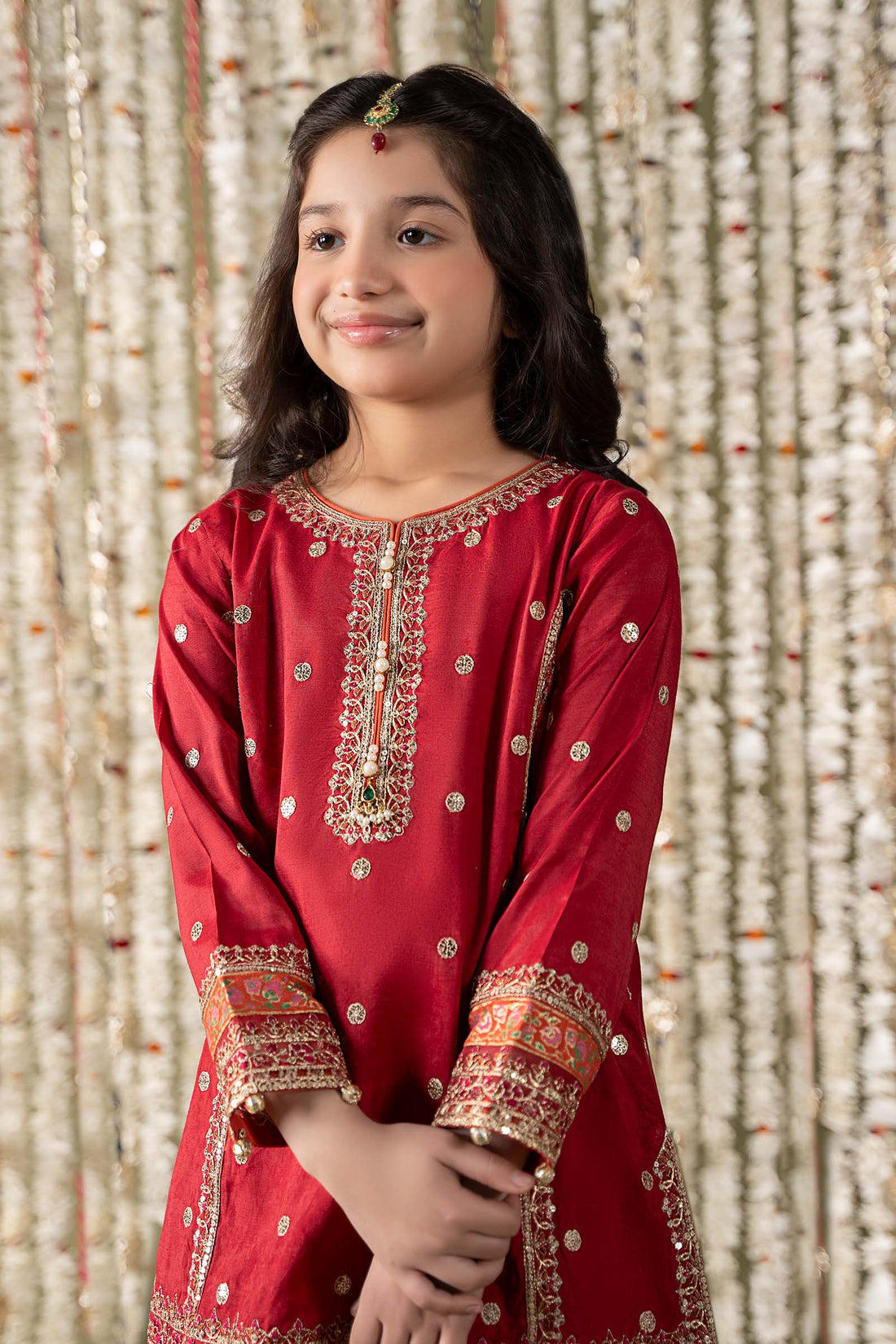 Maria B | 3 Piece Embroidered Raw Silk Suit | MKS-EF25-25 - House Of Zarish