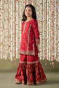Maria B | 3 Piece Embroidered Raw Silk Suit | MKS-EF25-25 - House Of Zarish