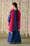 Maria B | 3 Piece Embroidered Raw Silk Suit | MKS-EF25-27 - House Of Zarish