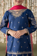 Maria B | 3 Piece Embroidered Raw Silk Suit | MKS-EF25-27 - House Of Zarish