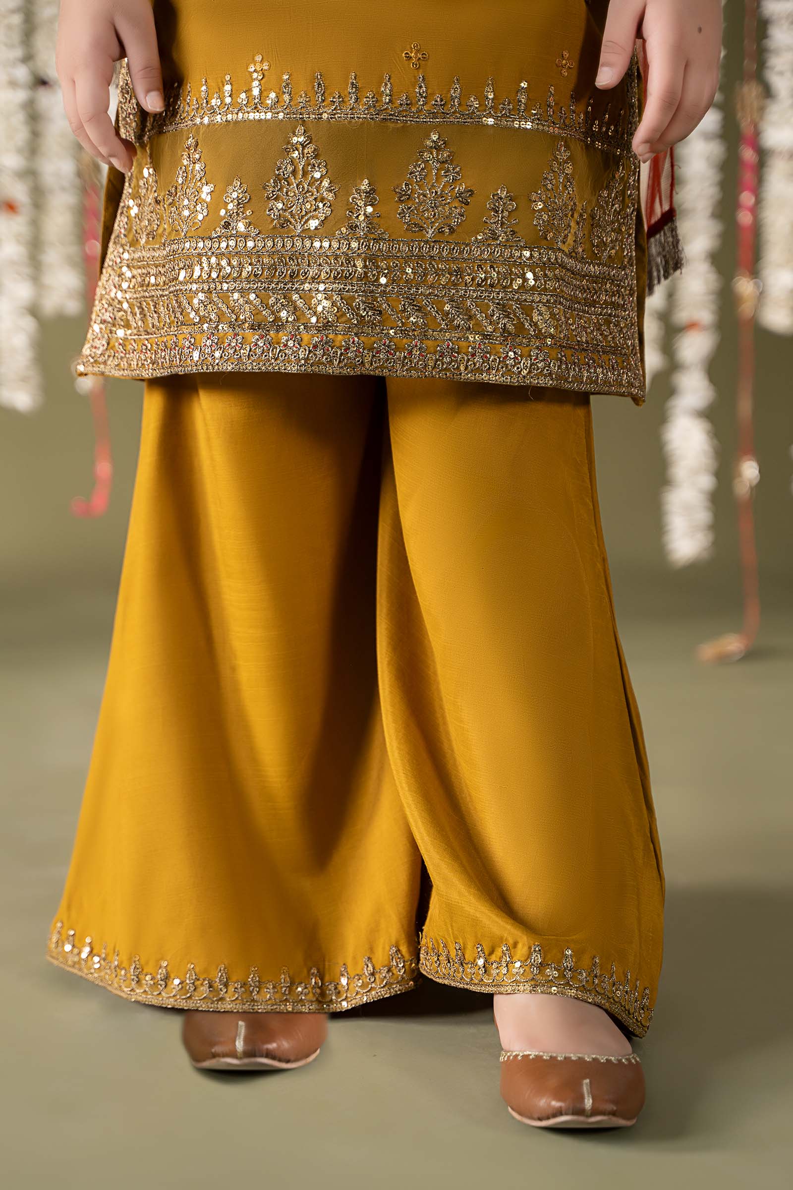 Maria B | 3 Piece Embroidered Raw Silk Suit | MKS-EF25-27 - House Of Zarish