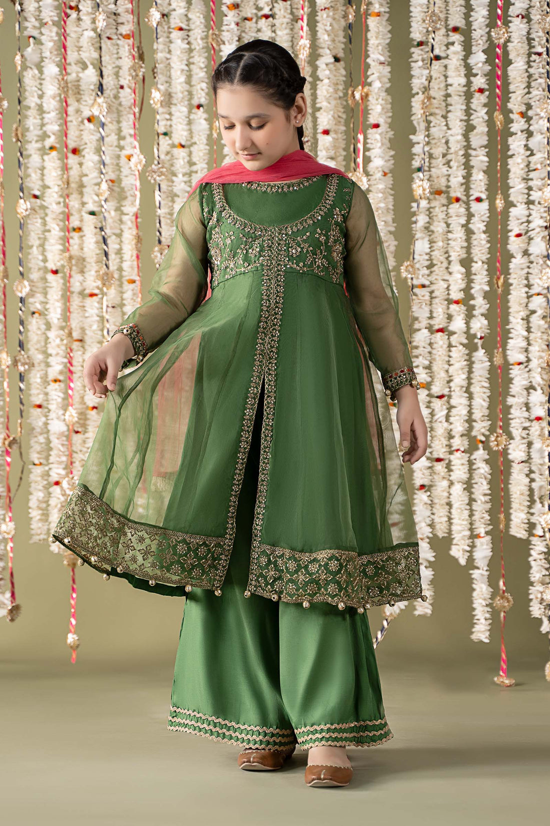Maria B | 3 Piece Embroidered Organza Suit | MKS-EF25-32 - House Of Zarish