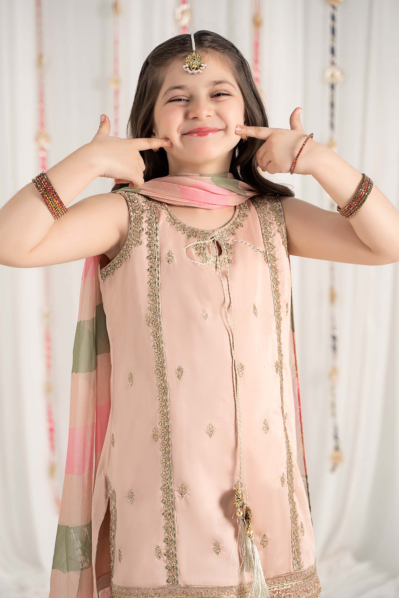 Maria B | 3 Piece Embroidered Cotton Satin Suit | MKS-EF25-35 - House Of Zarish