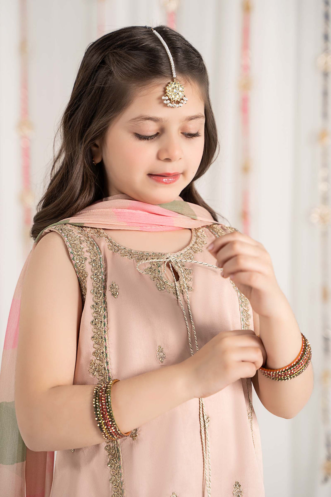Maria B | 3 Piece Embroidered Cotton Satin Suit | MKS-EF25-35 - House Of Zarish