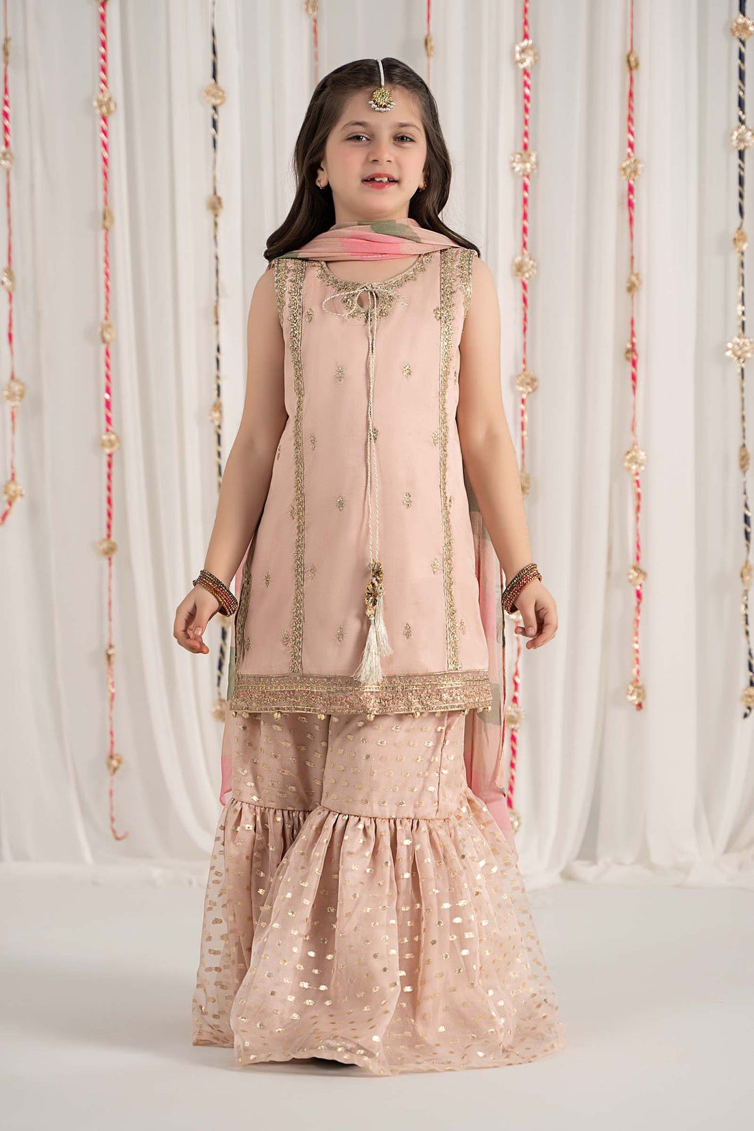 Maria B | 3 Piece Embroidered Cotton Satin Suit | MKS-EF25-35 - House Of Zarish