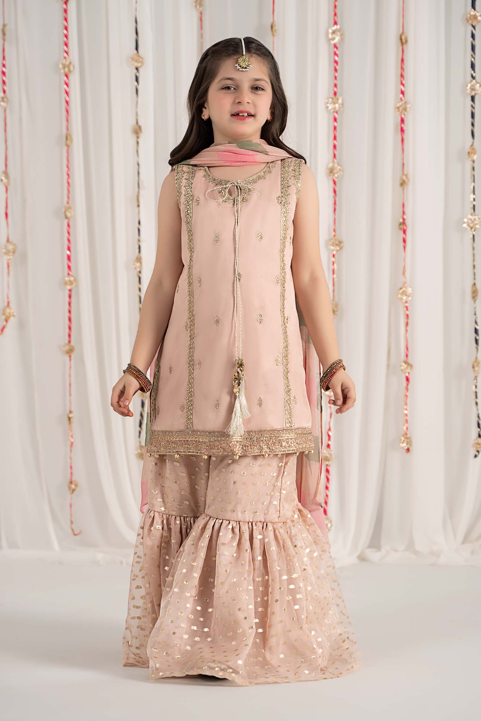 Maria B | 3 Piece Embroidered Cotton Satin Suit | MKS-EF25-35 - House Of Zarish