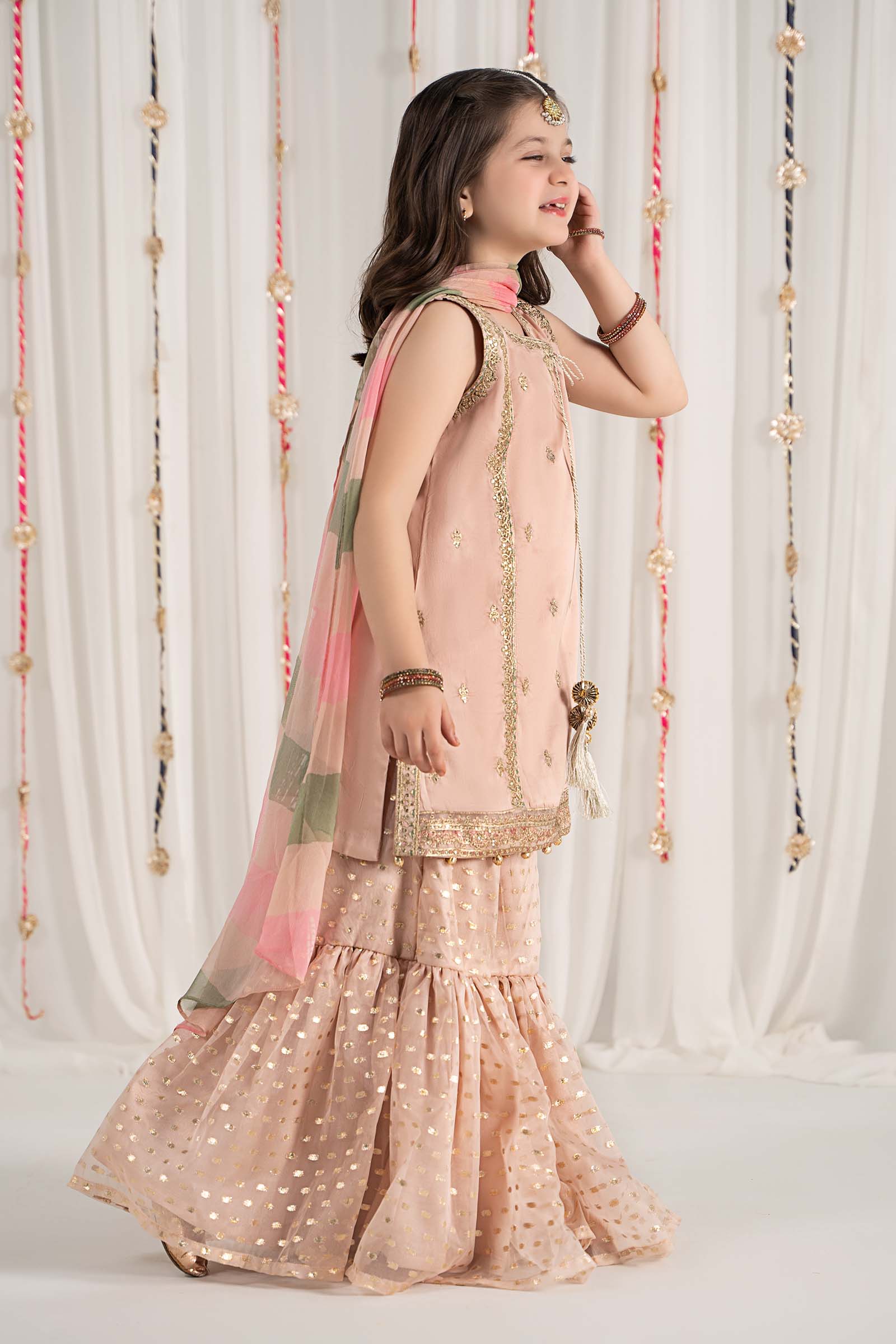 Maria B | 3 Piece Embroidered Cotton Satin Suit | MKS-EF25-35 - House Of Zarish