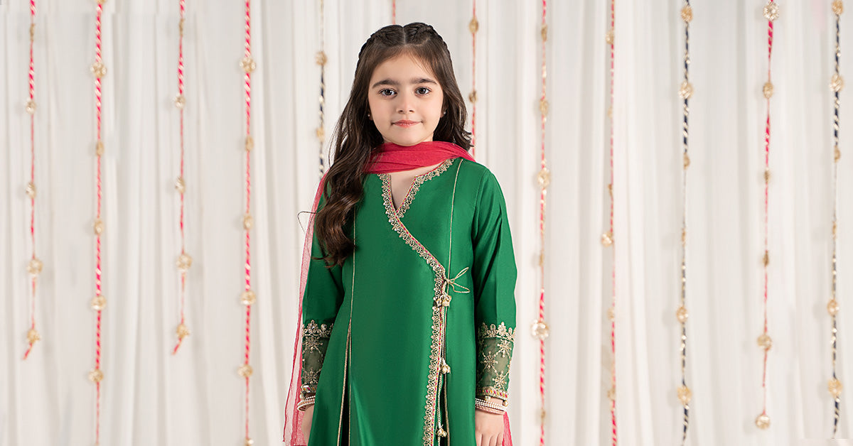 Maria B | 3 Piece Embroidered Cotton Satin Suit | MKS-EF25-41 - House Of Zarish